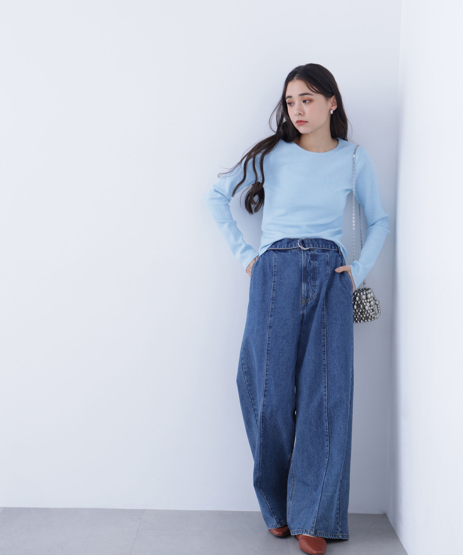  「〈N.〉クルーネックリブニット」|ニット・セーター|