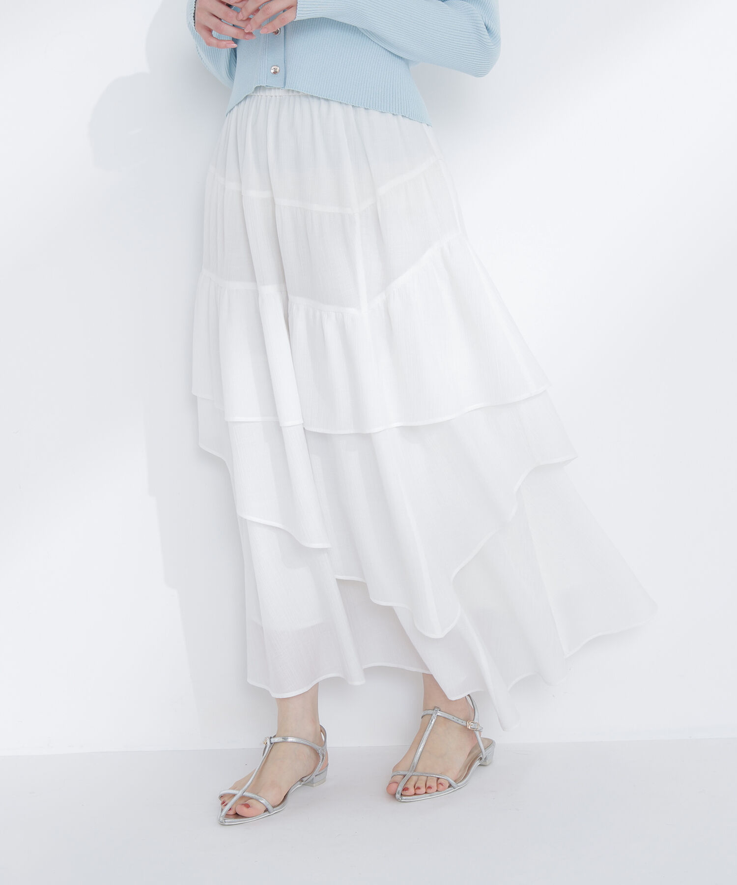  「アシンメトリーティアードスカート」|スカート|