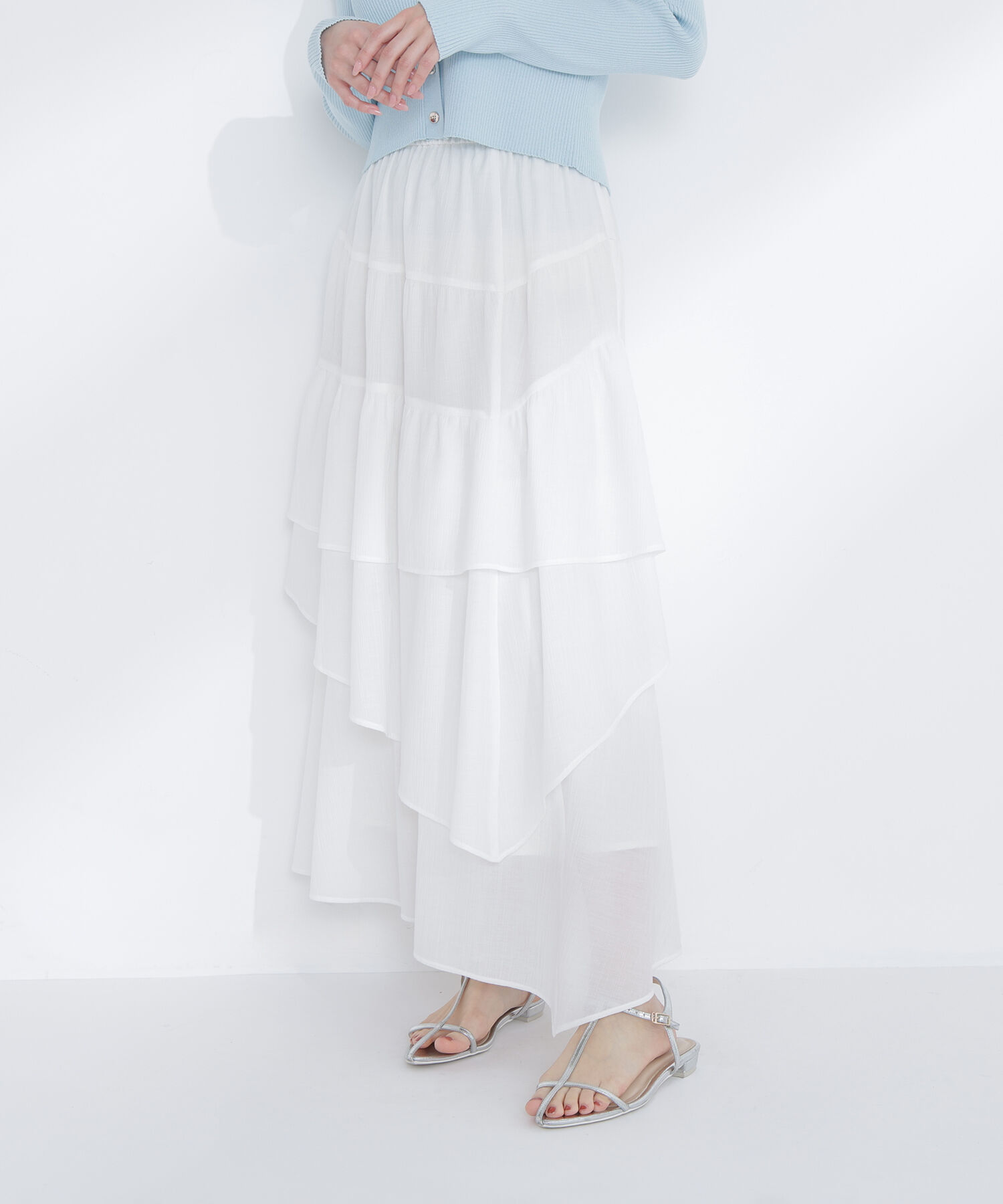  「アシンメトリーティアードスカート」|スカート|