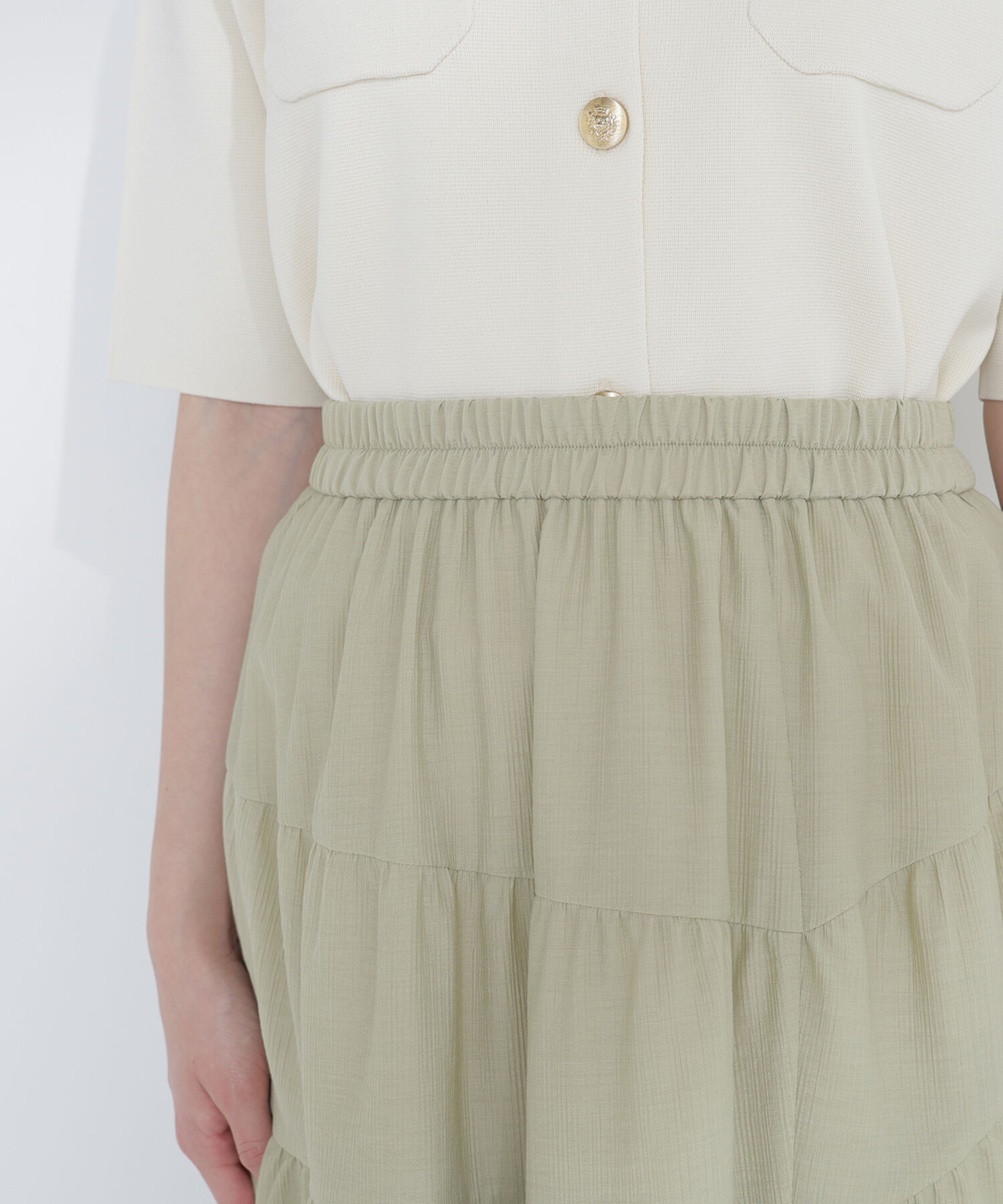  「アシンメトリーティアードスカート」|スカート|