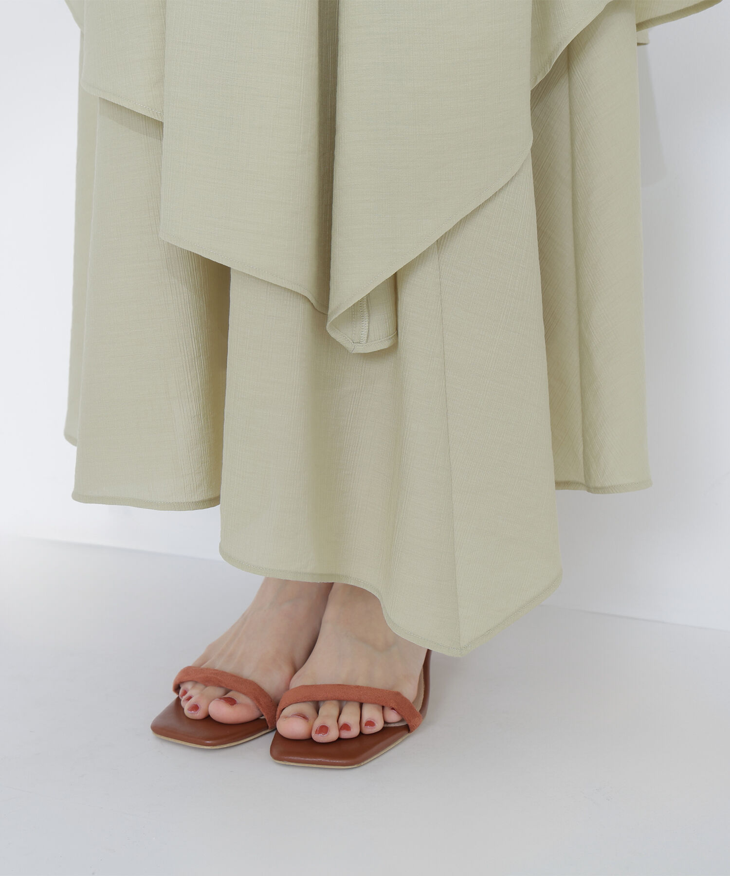  「アシンメトリーティアードスカート」|スカート|