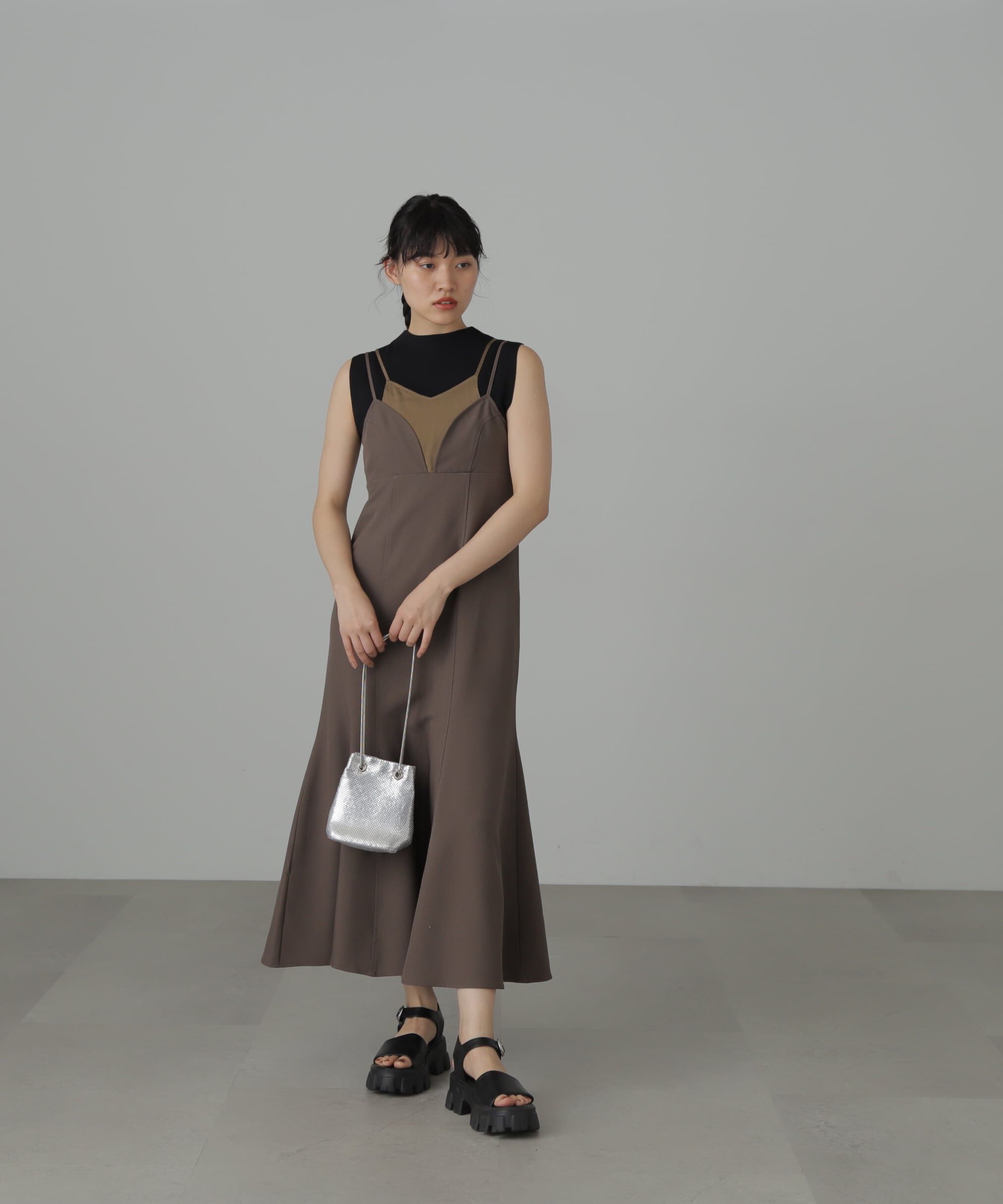  「トップレイヤードキャミマーメイドワンピース」|ワンピース|