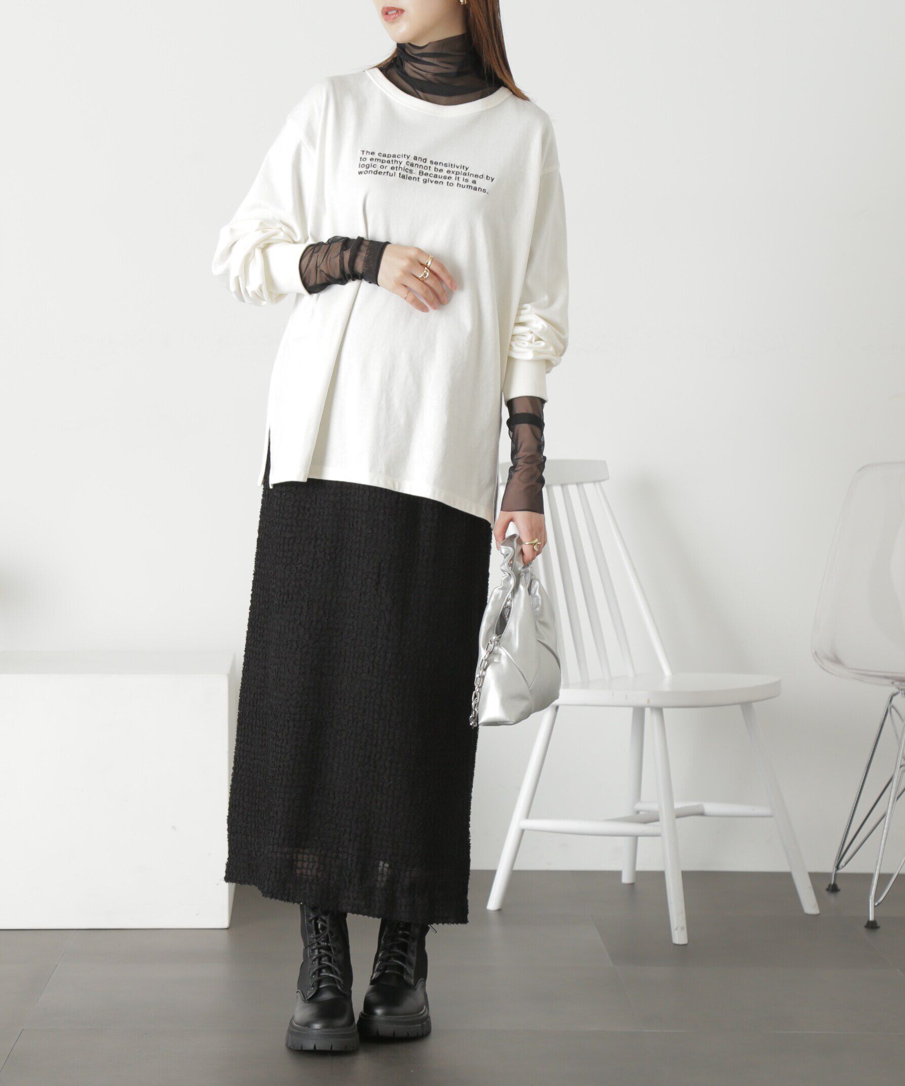  「フェザーシフォンナロースカート」|スカート|