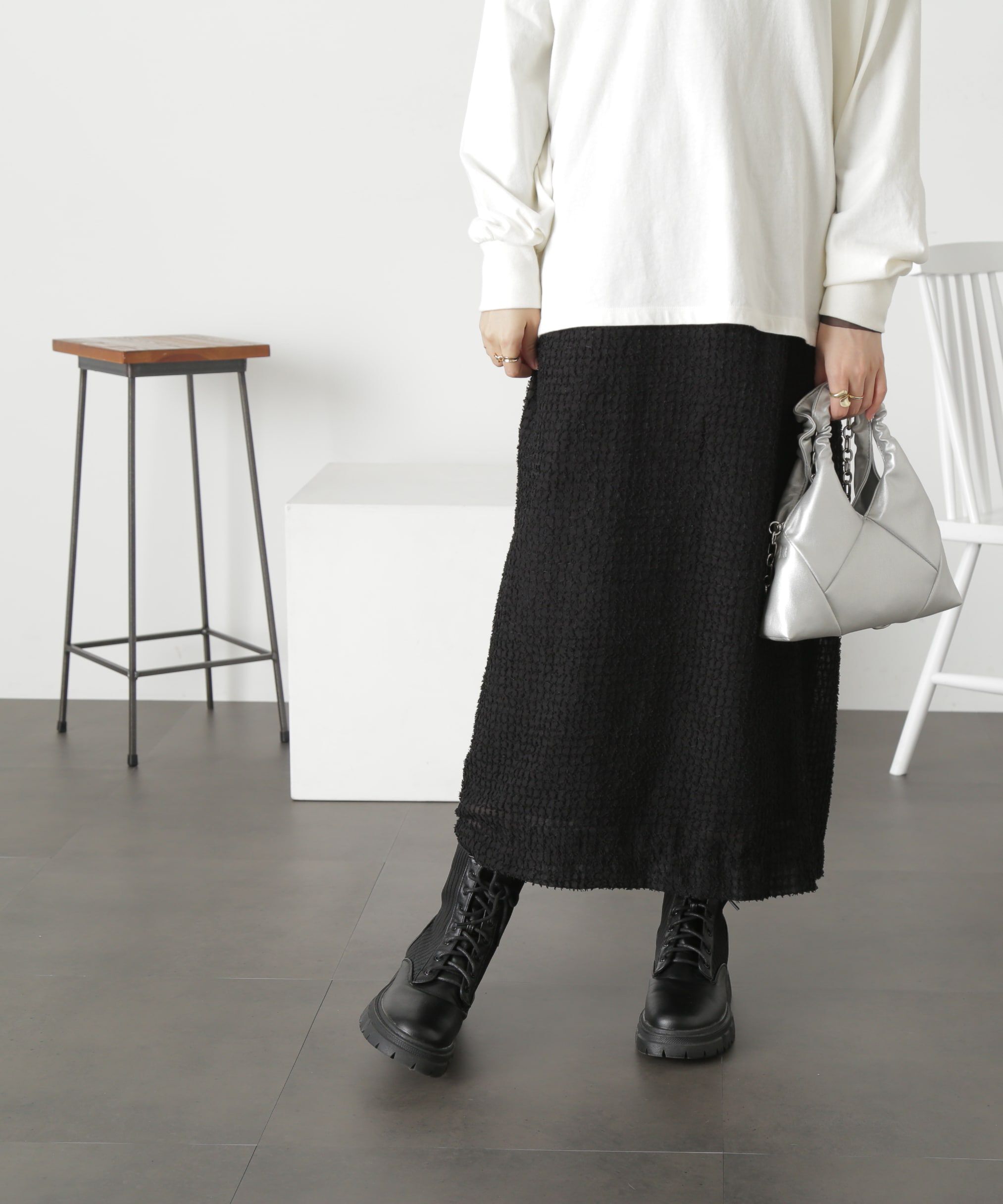  「フェザーシフォンナロースカート」|スカート|