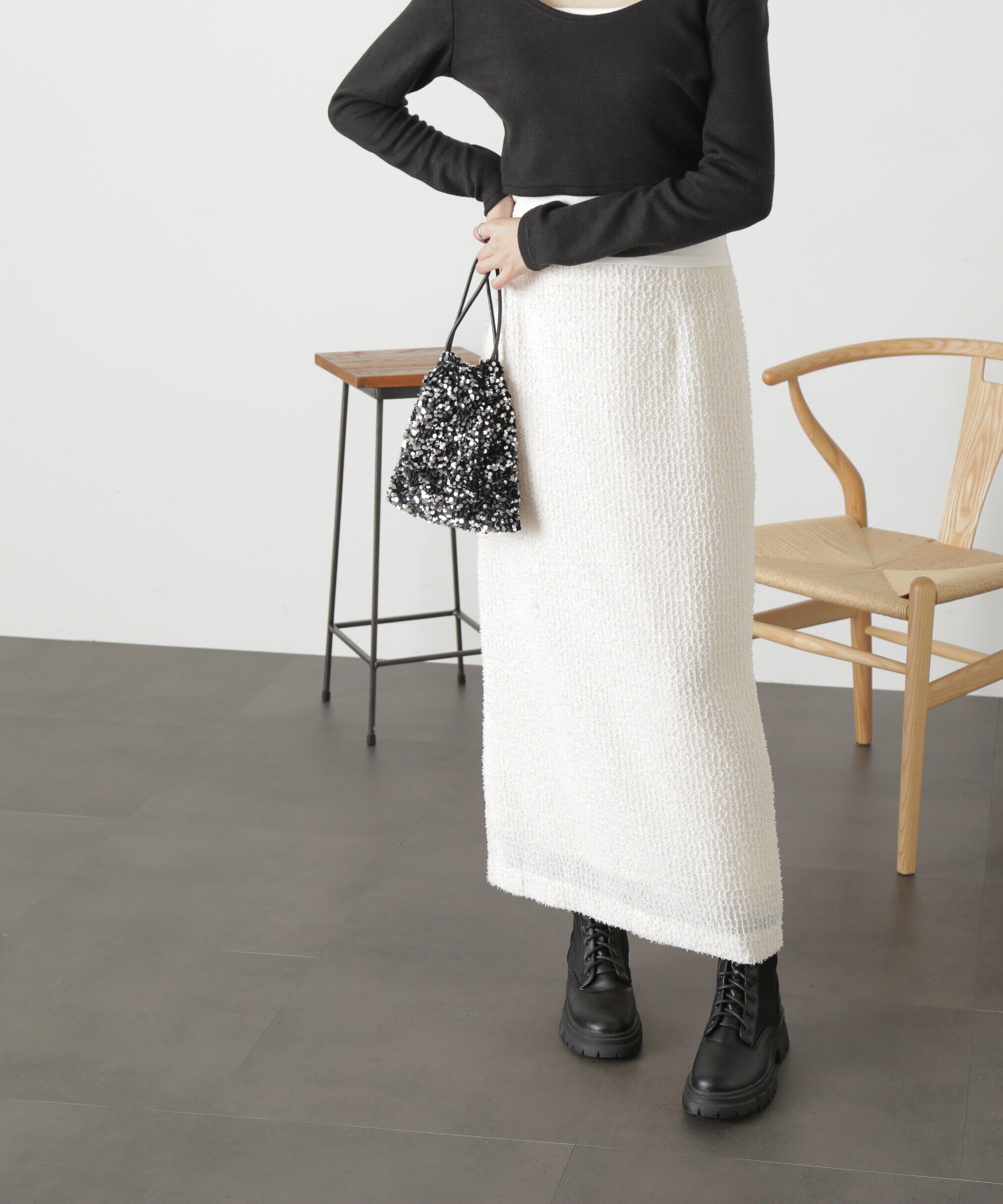  「フェザーシフォンナロースカート」|スカート|