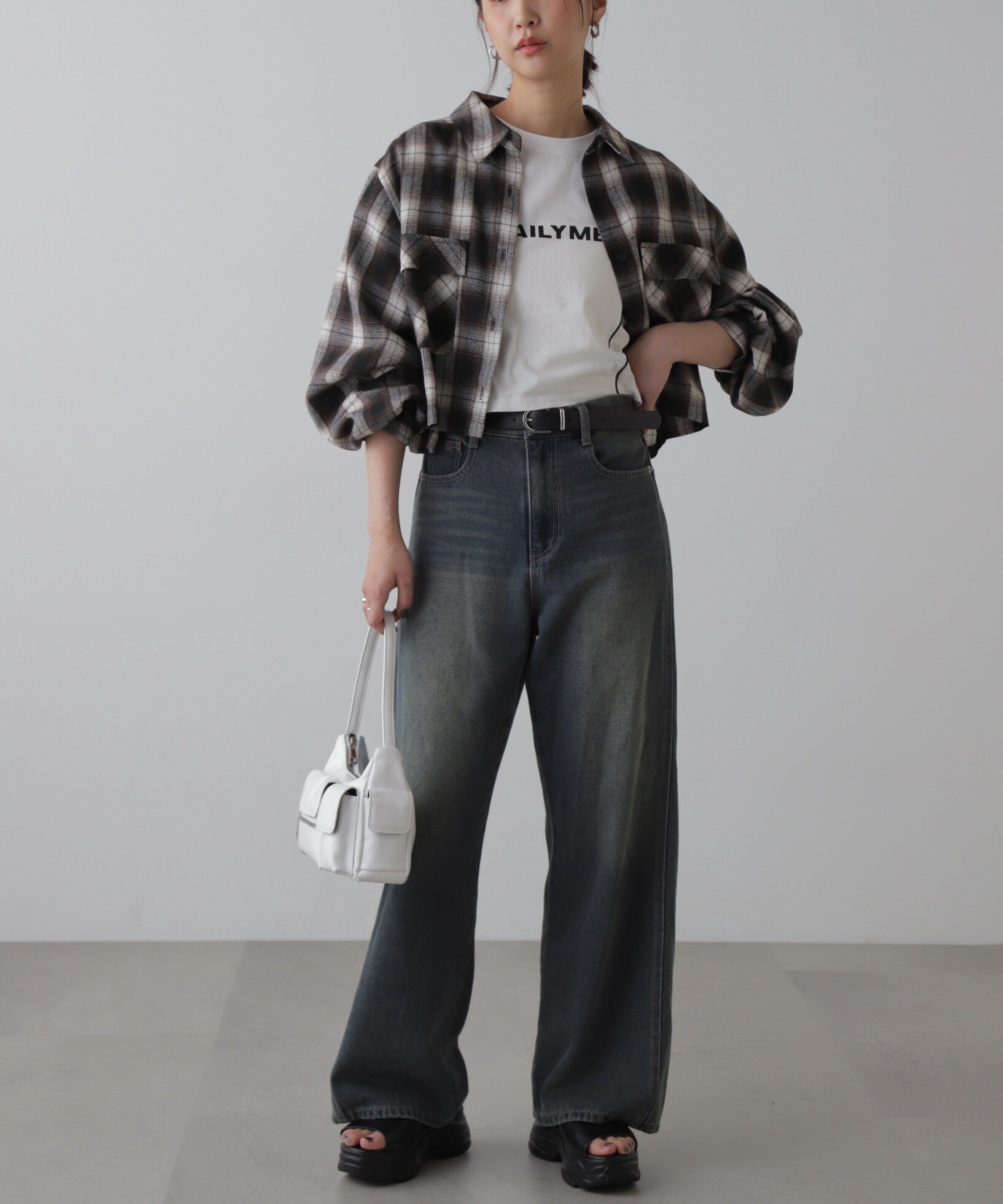  「ビッグポケットショート丈シャツ」|シャツ・ブラウス|