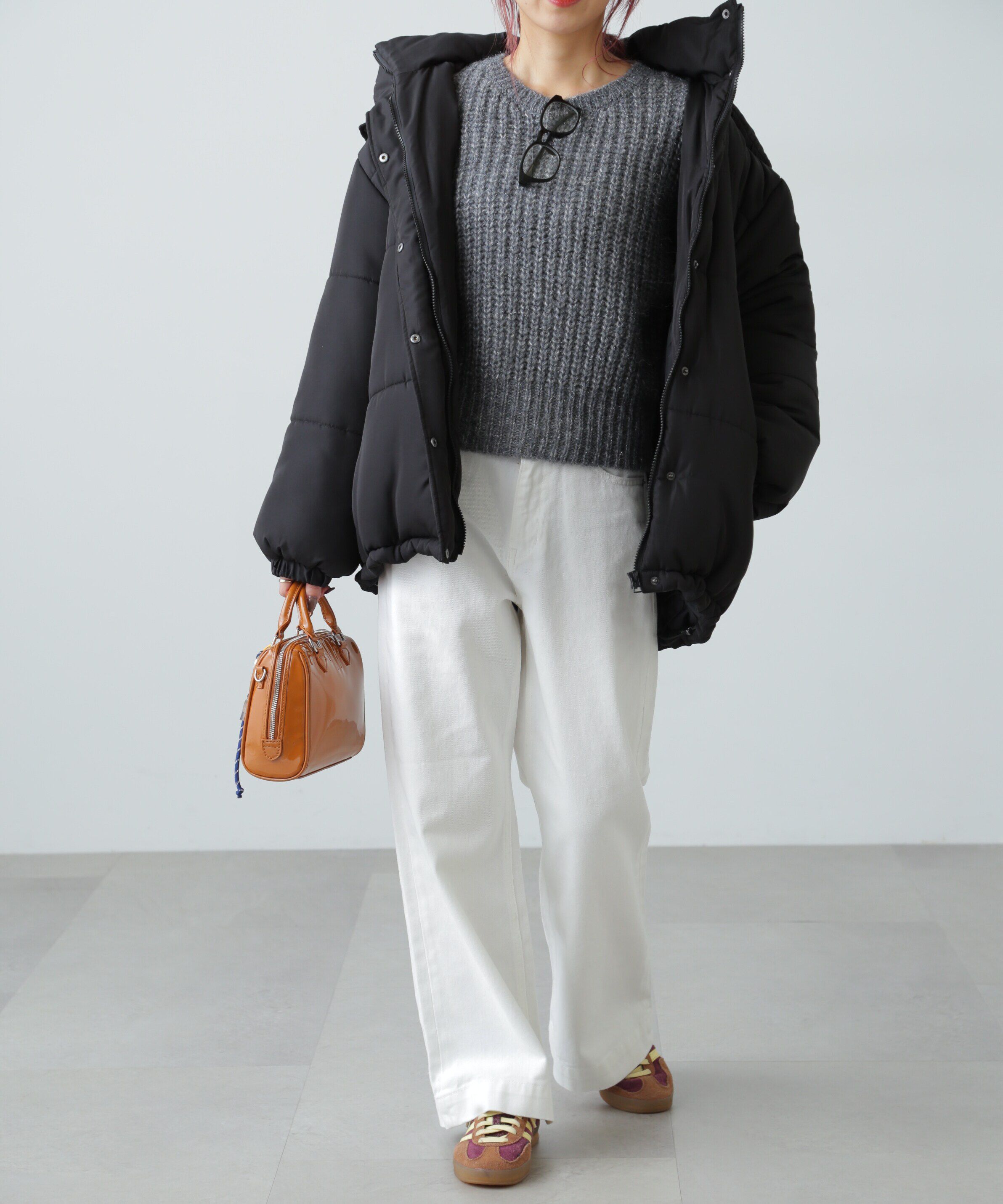  「袖ボリューム畦ラメニット」|ニット・セーター|