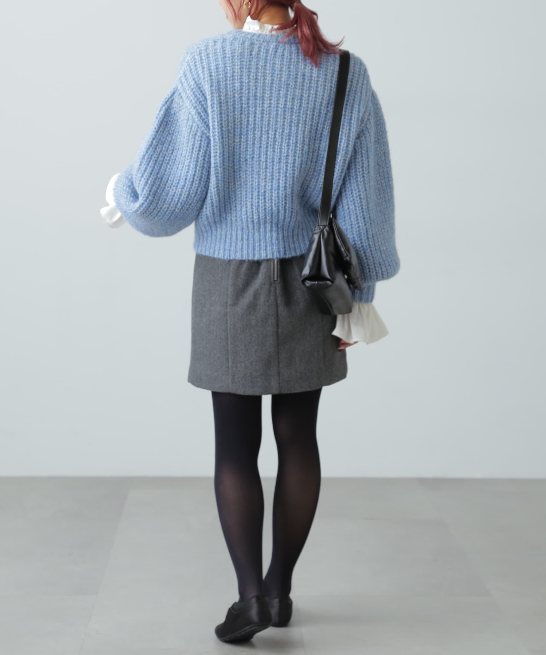  「袖ボリューム畦ラメニット」|ニット・セーター|