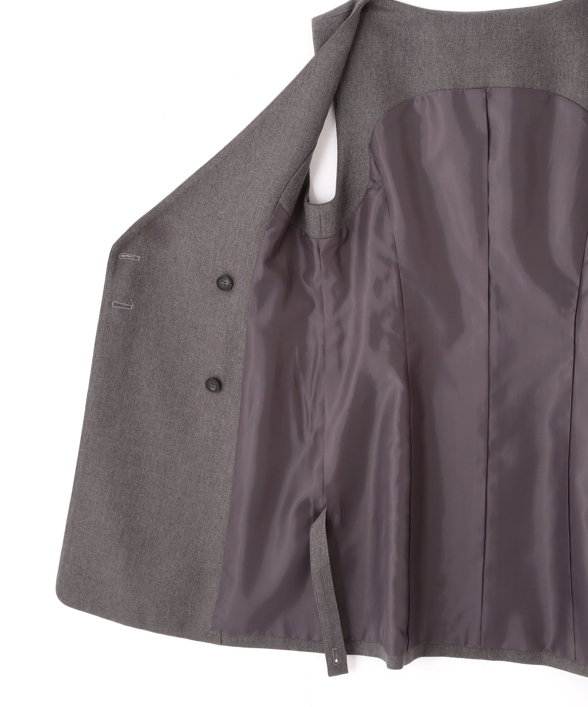  「ジレ風ラップミニジャンパースカート」|ワンピース|