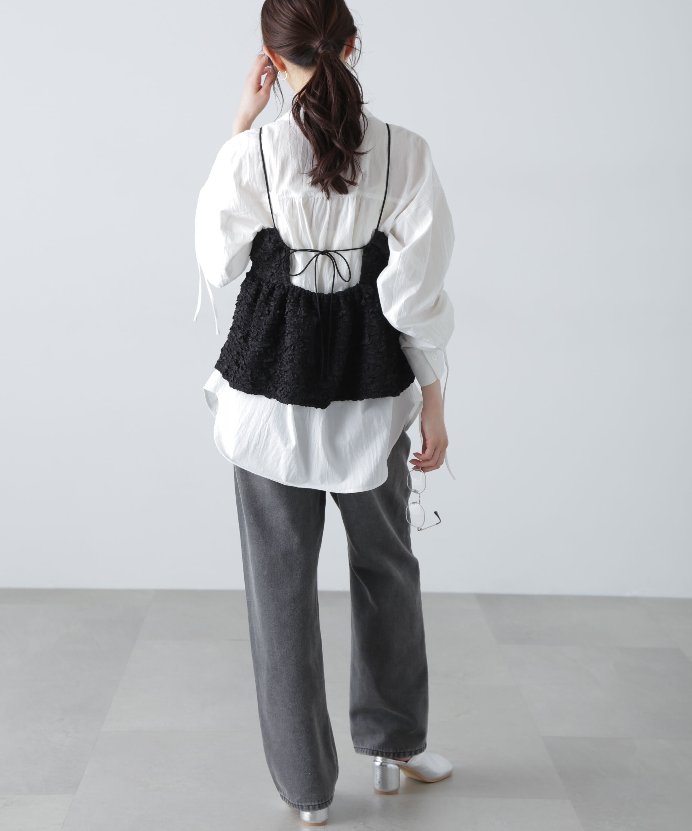  「ぽこぽこジャガードキャミソールビスチェ」|シャツ・ブラウス|