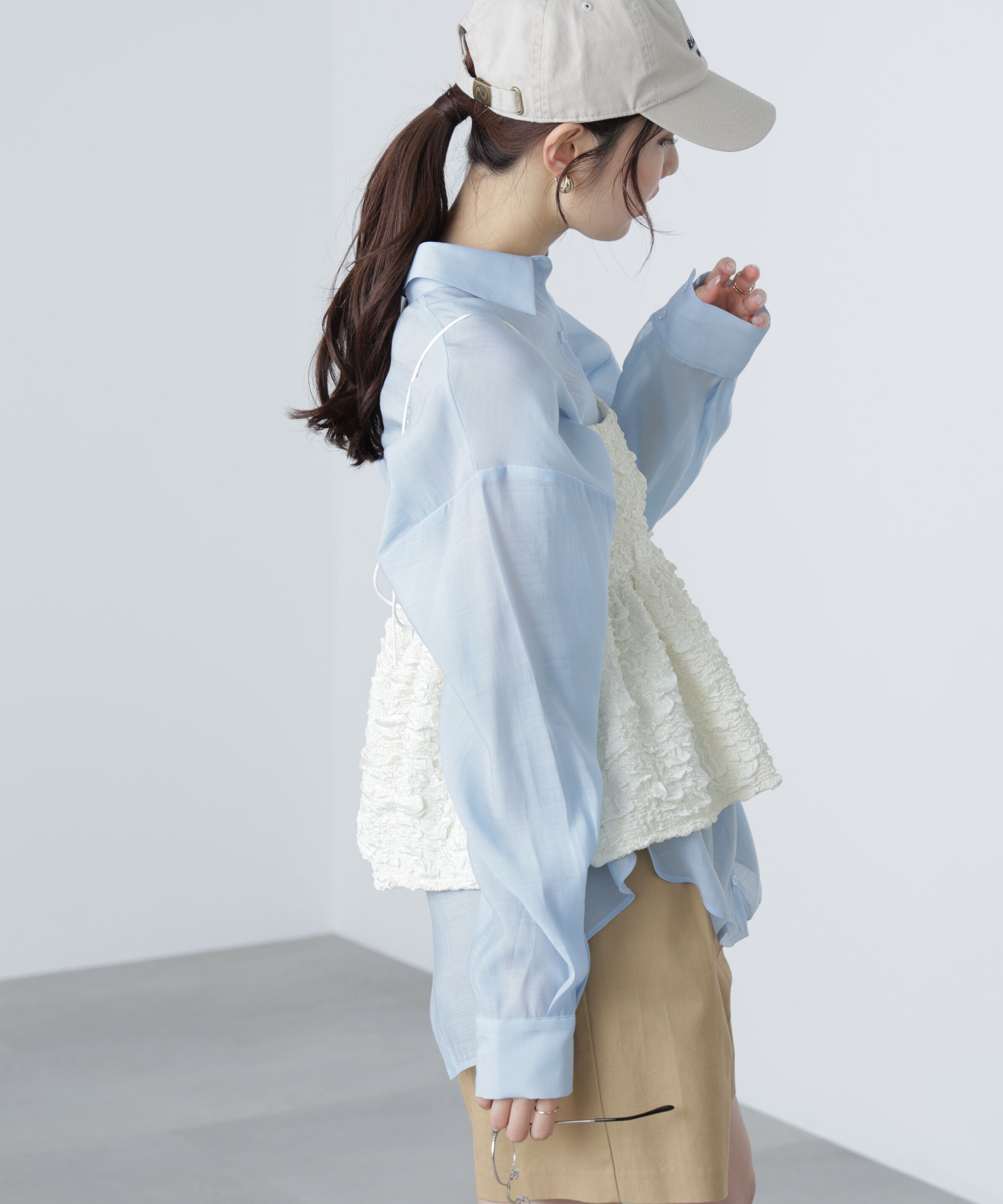  「ぽこぽこジャガードキャミソールビスチェ」|シャツ・ブラウス|