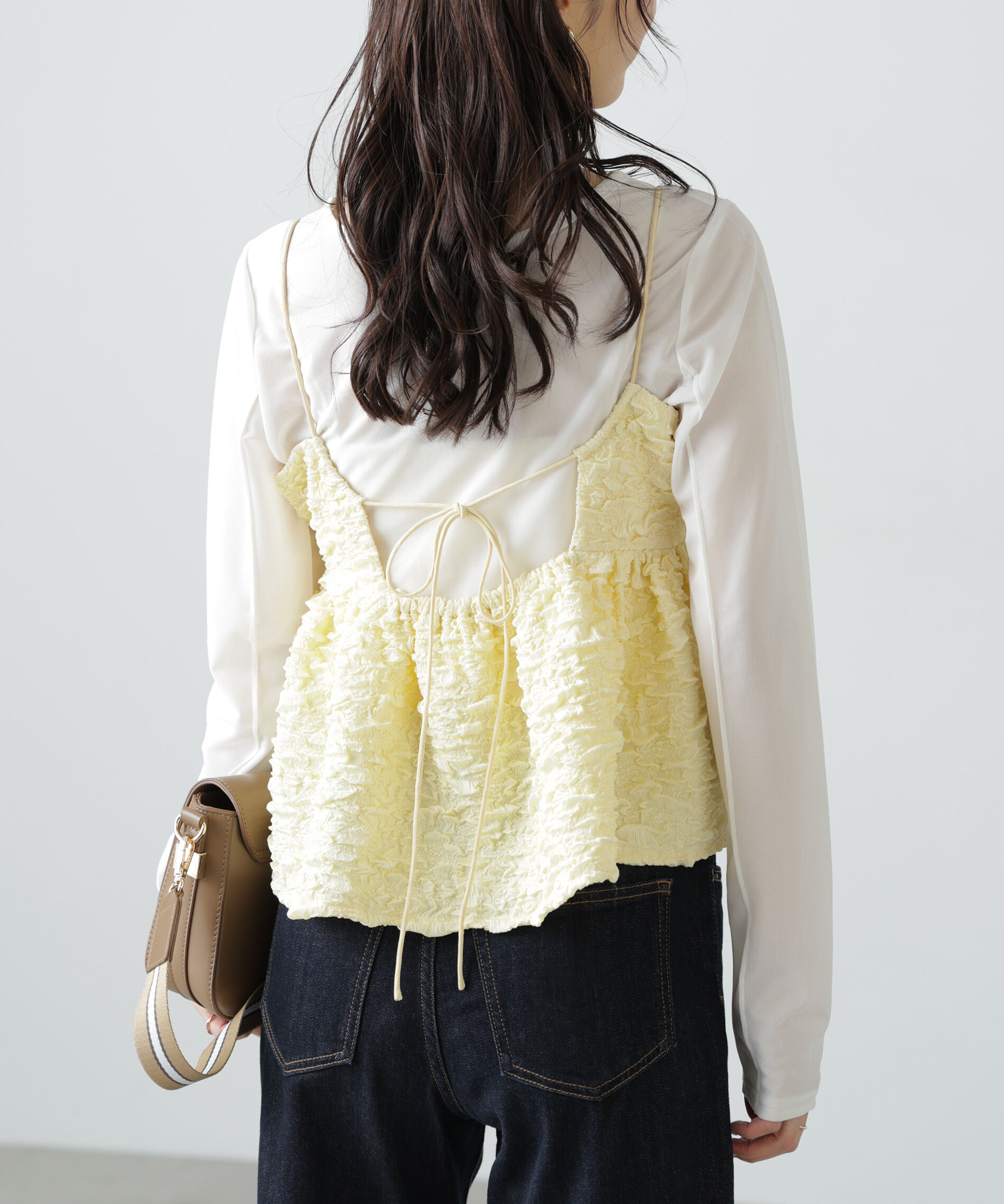  「ぽこぽこジャガードキャミソールビスチェ」|シャツ・ブラウス|