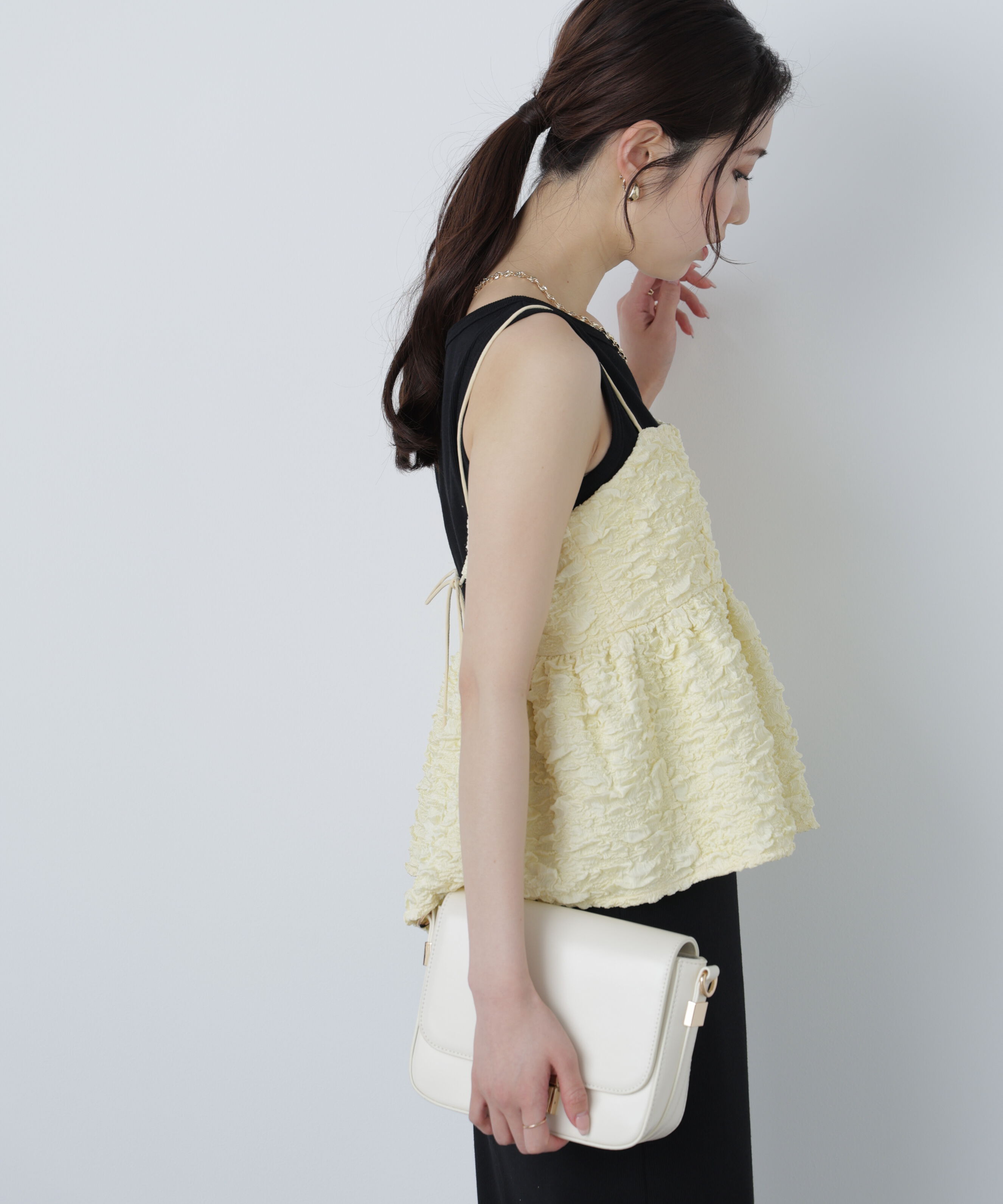  「ぽこぽこジャガードキャミソールビスチェ」|シャツ・ブラウス|