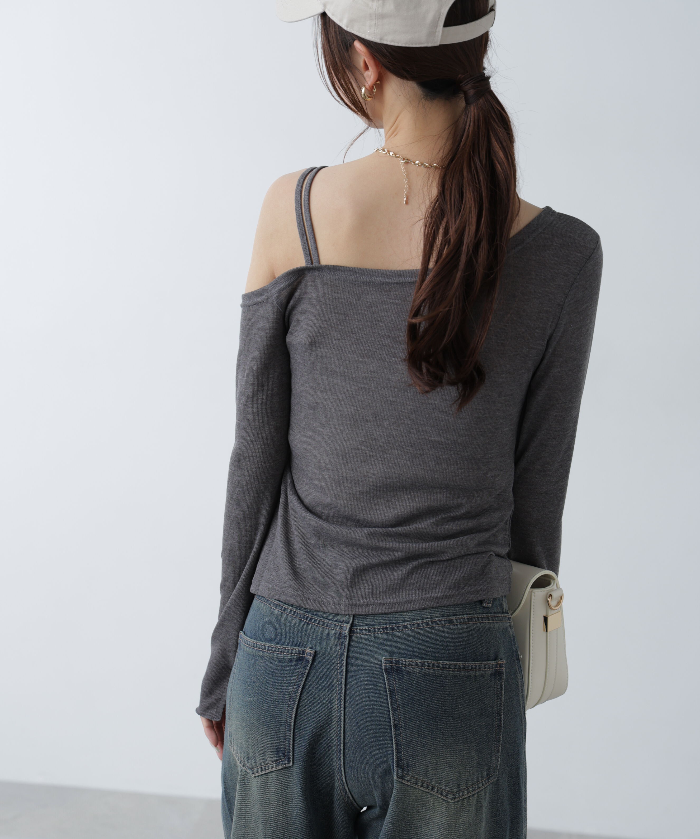  「ワンショルシャーリングテレコカットソー」|Tシャツ・カットソー|