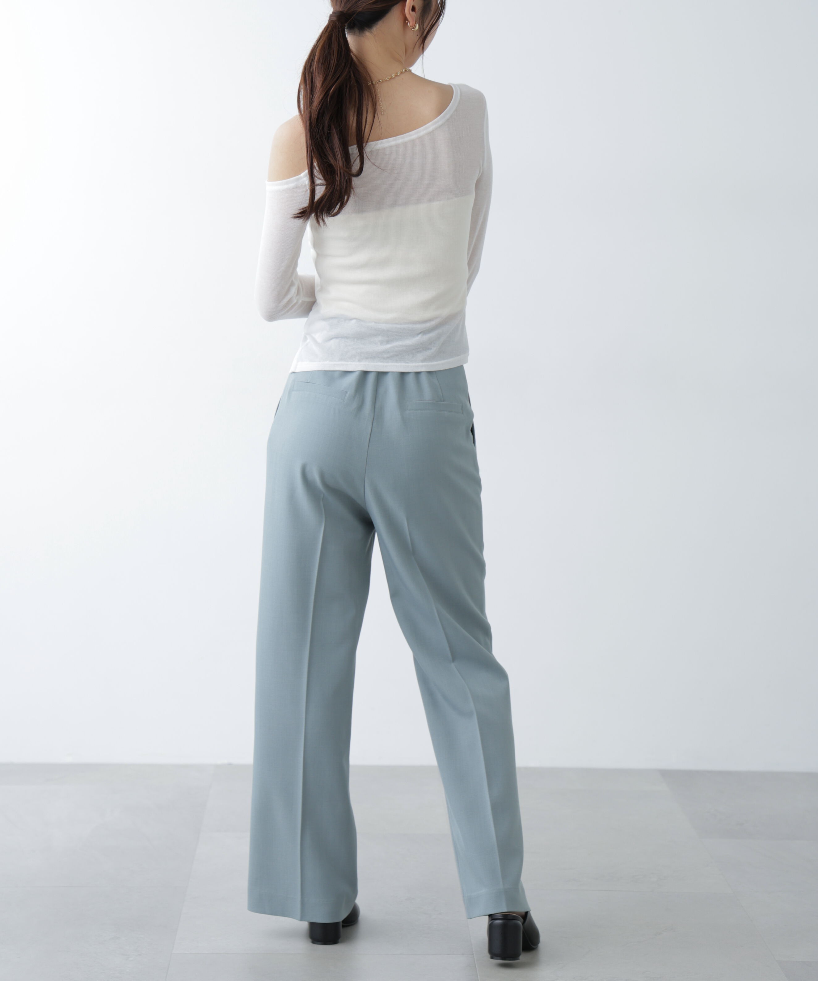  「ワンショルシャーリングテレコカットソー」|Tシャツ・カットソー|