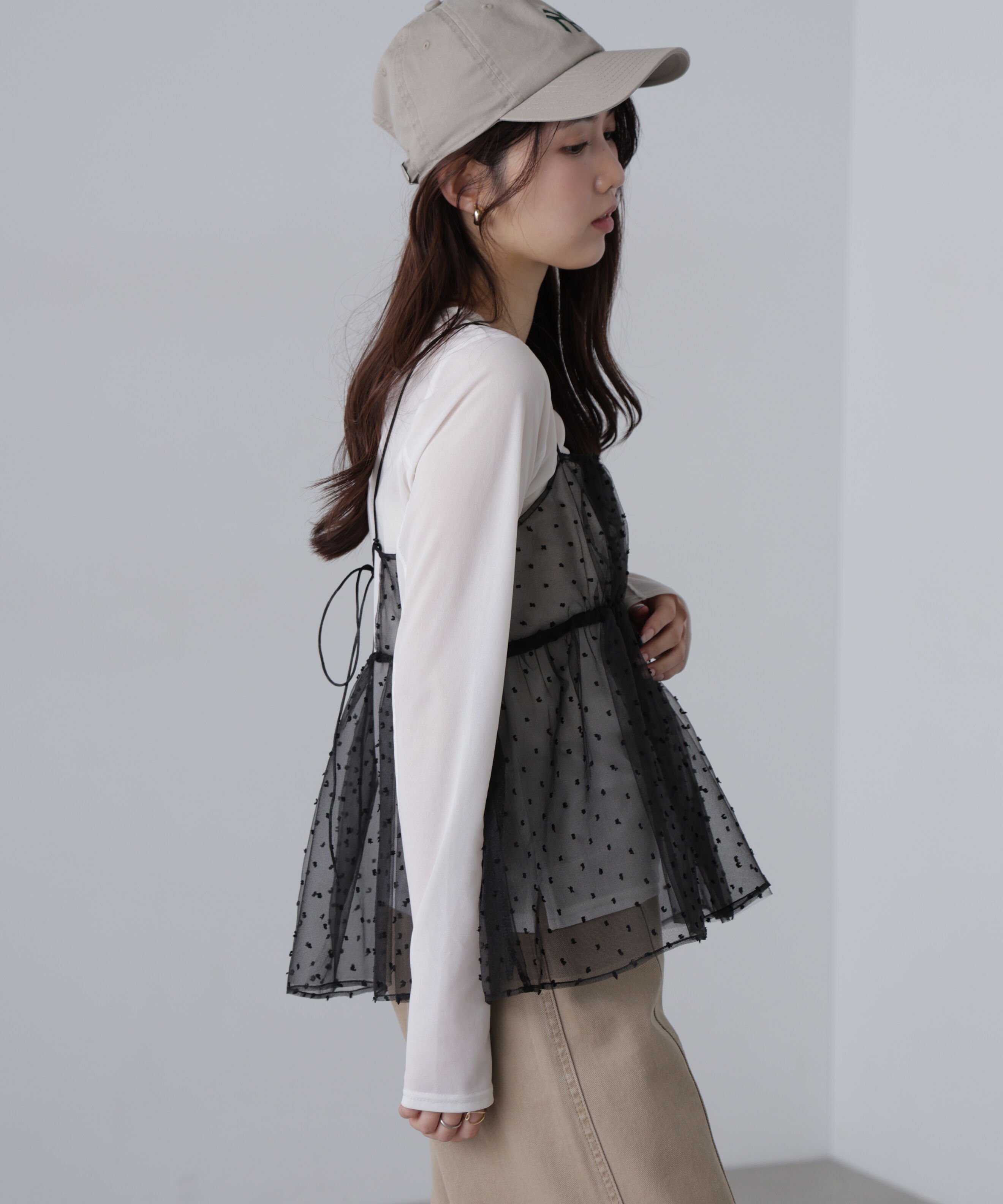  「ドットチュールビスチェ」|シャツ・ブラウス|