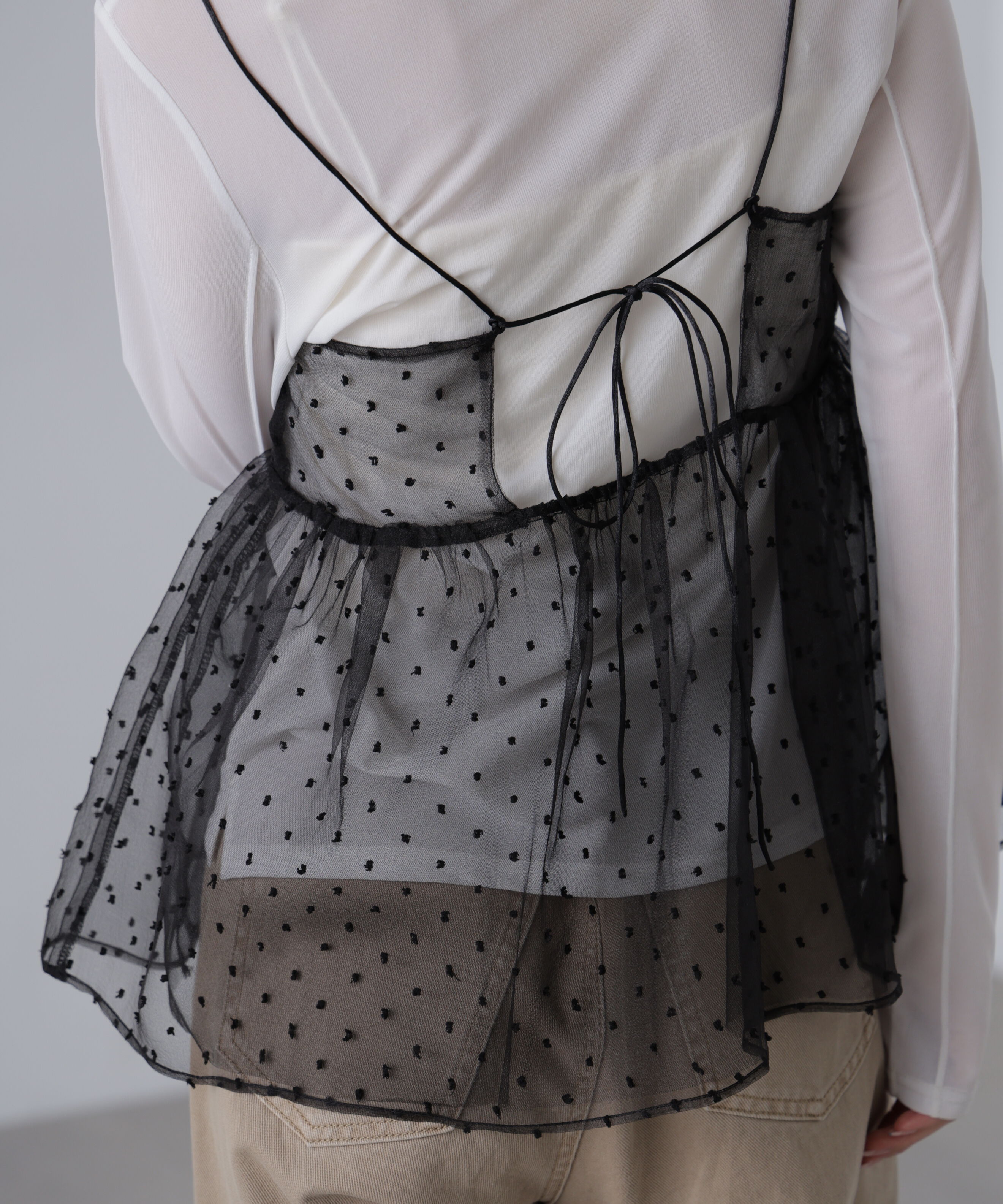  「ドットチュールビスチェ」|シャツ・ブラウス|