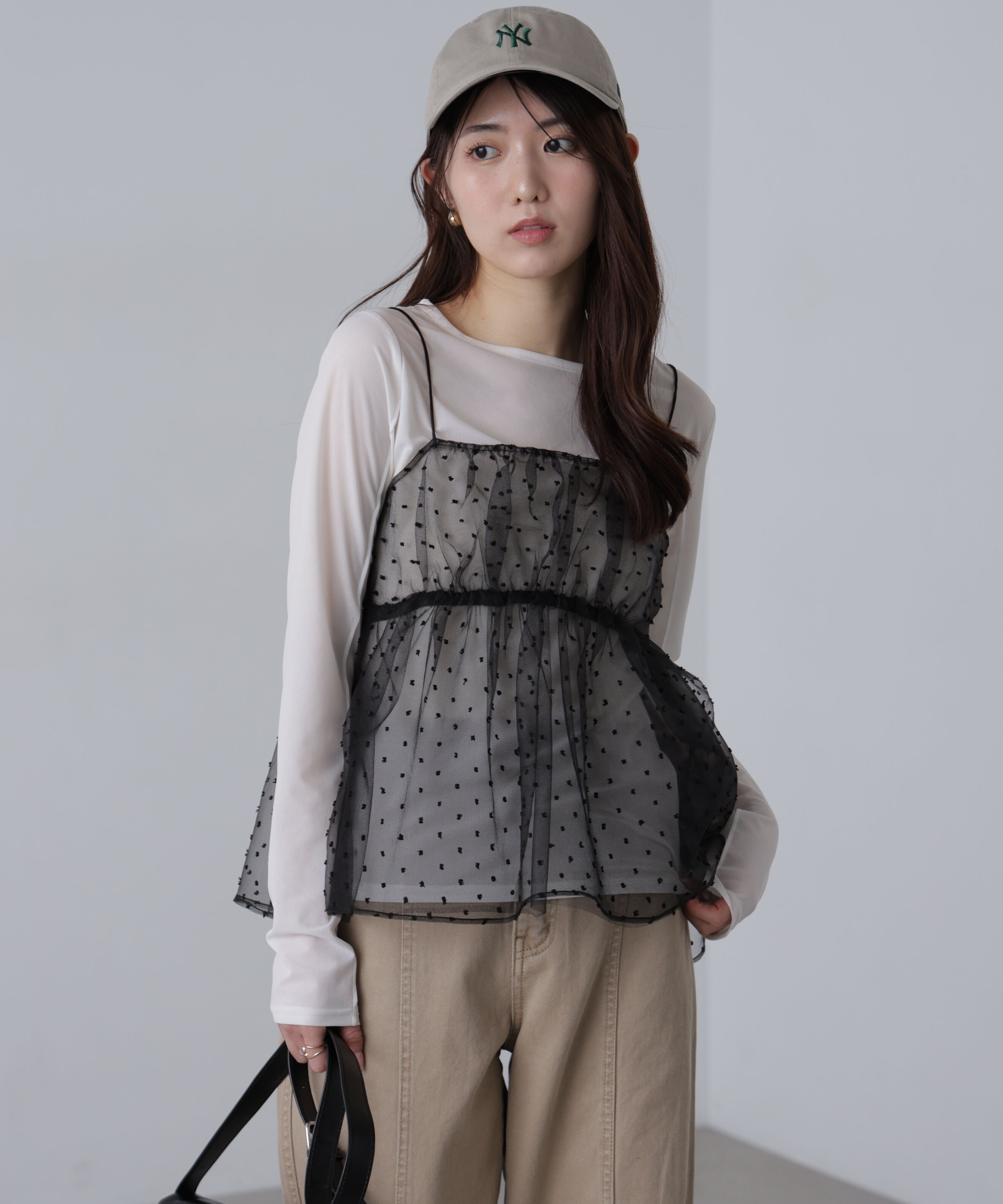  「ドットチュールビスチェ」|シャツ・ブラウス|