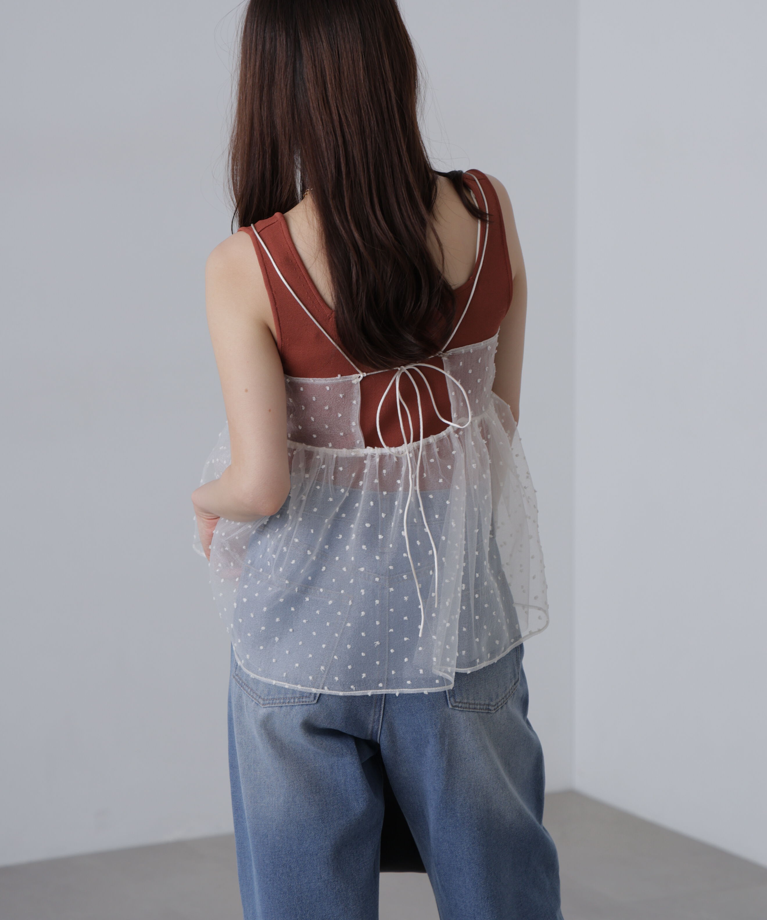  「ドットチュールビスチェ」|シャツ・ブラウス|