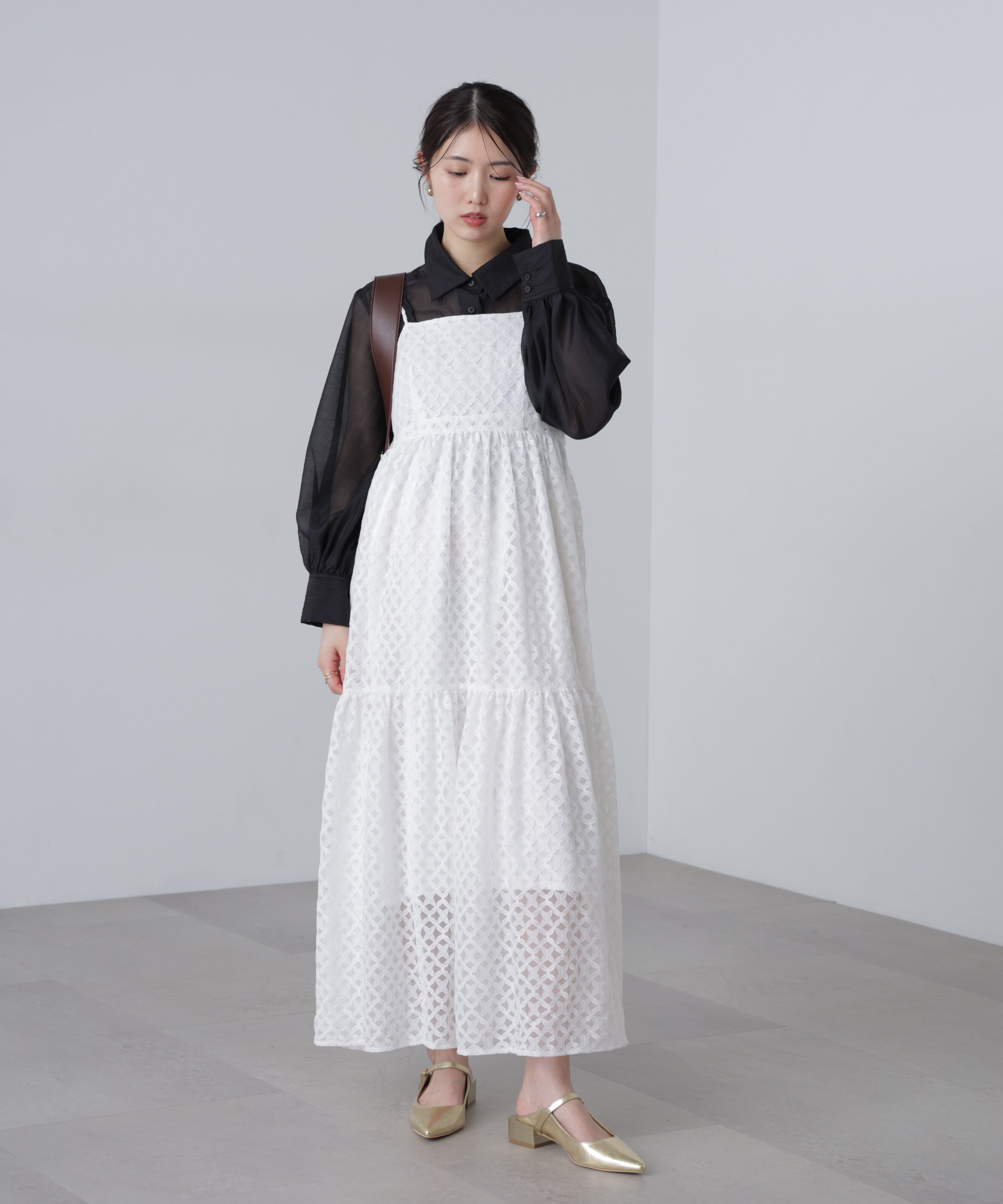  「ティアードキャミソールワンピース」|ワンピース|