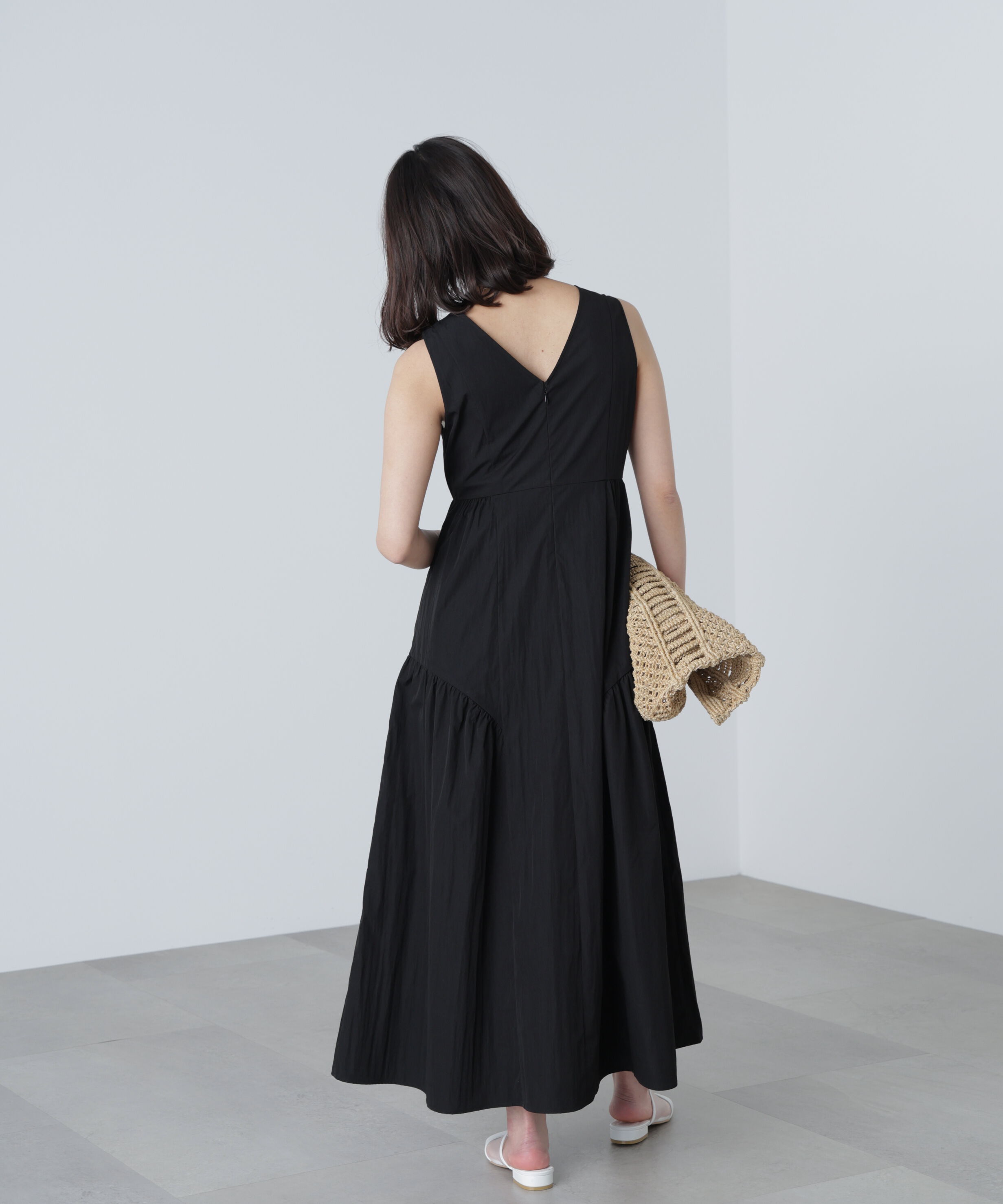  「タイプライターギャザーマキシワンピース」|ワンピース|