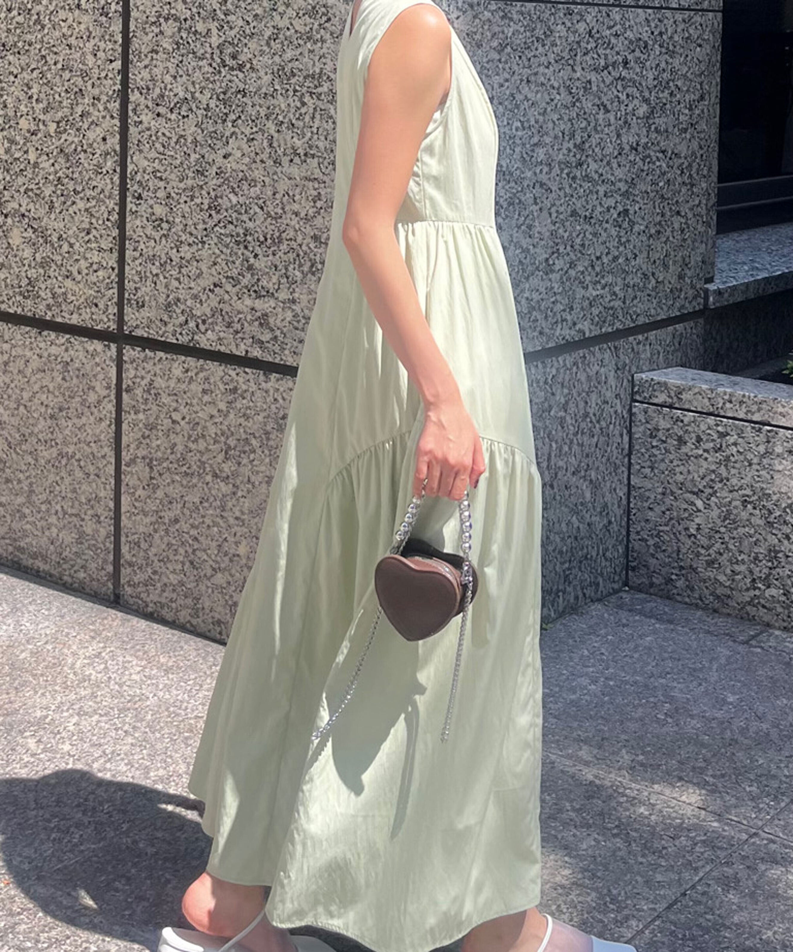  「タイプライターギャザーマキシワンピース」|ワンピース|