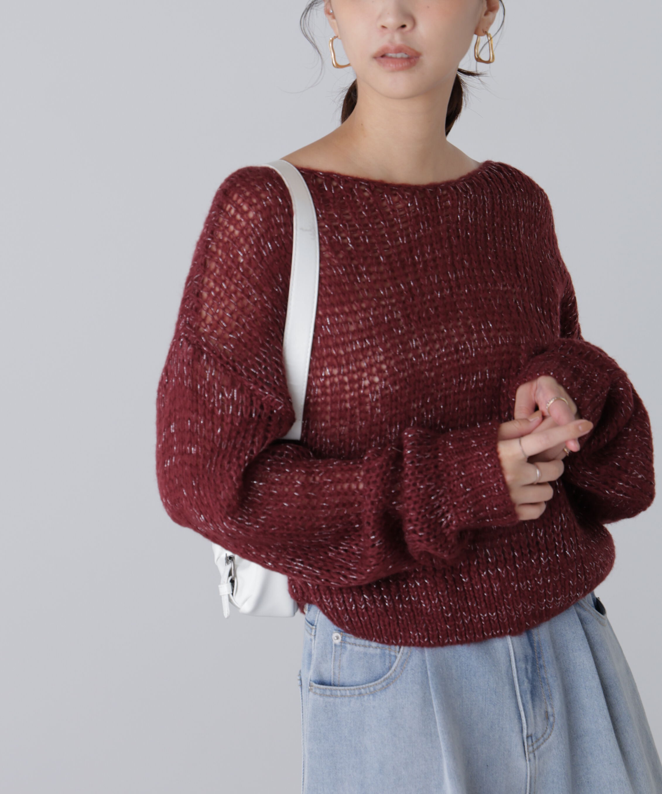  「シアーモヘヤラメニット」|ニット・セーター|