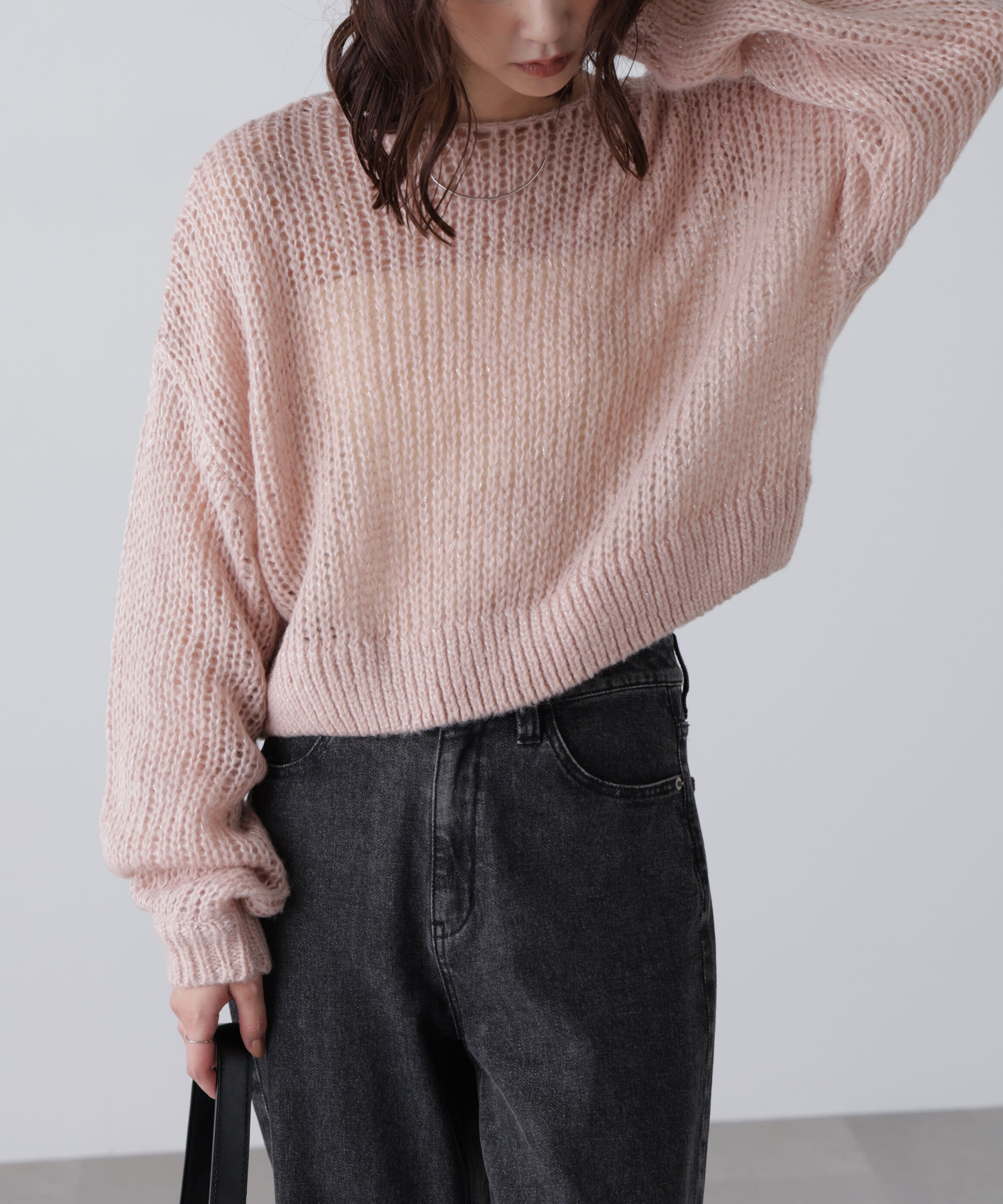  「シアーモヘヤラメニット」|ニット・セーター|