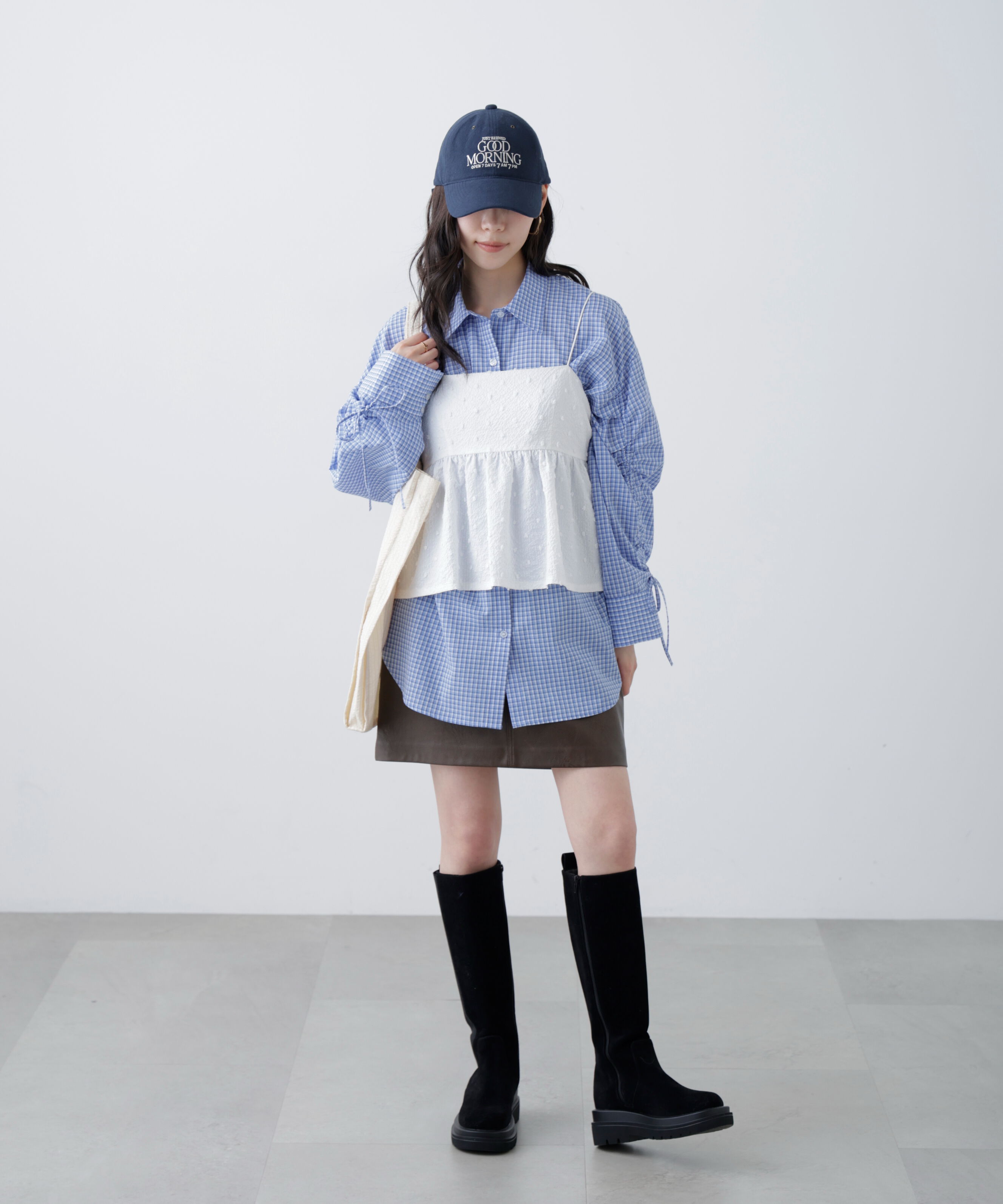  「ドットジャガードキャミソールビスチェ」|シャツ・ブラウス|