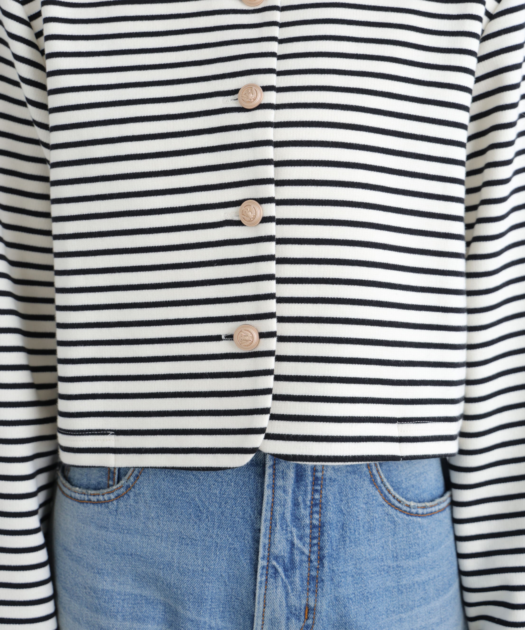  「金ボタンノーカラージャケット」|ブルゾン・スタジャン|