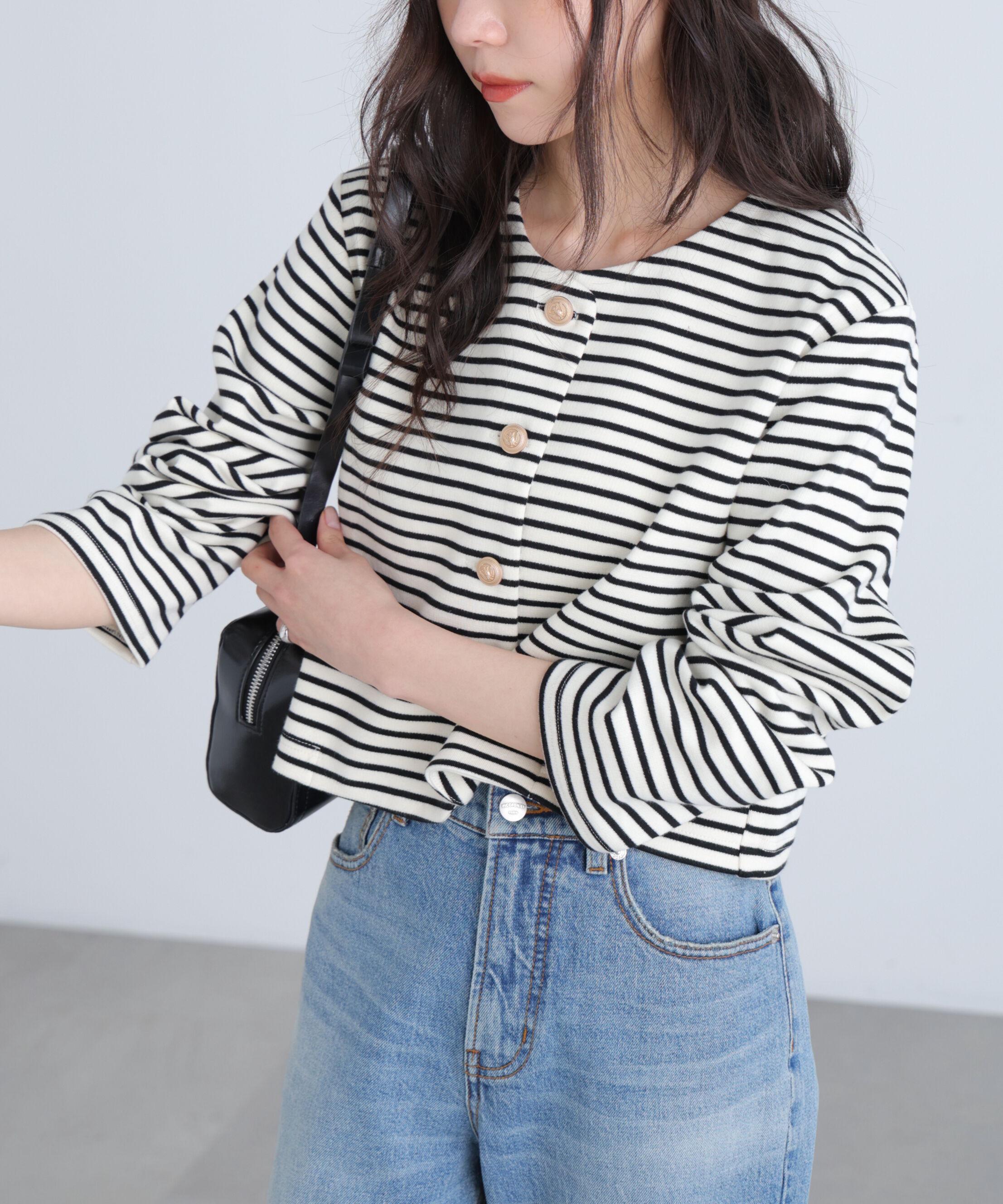  「金ボタンノーカラージャケット」|ブルゾン・スタジャン|