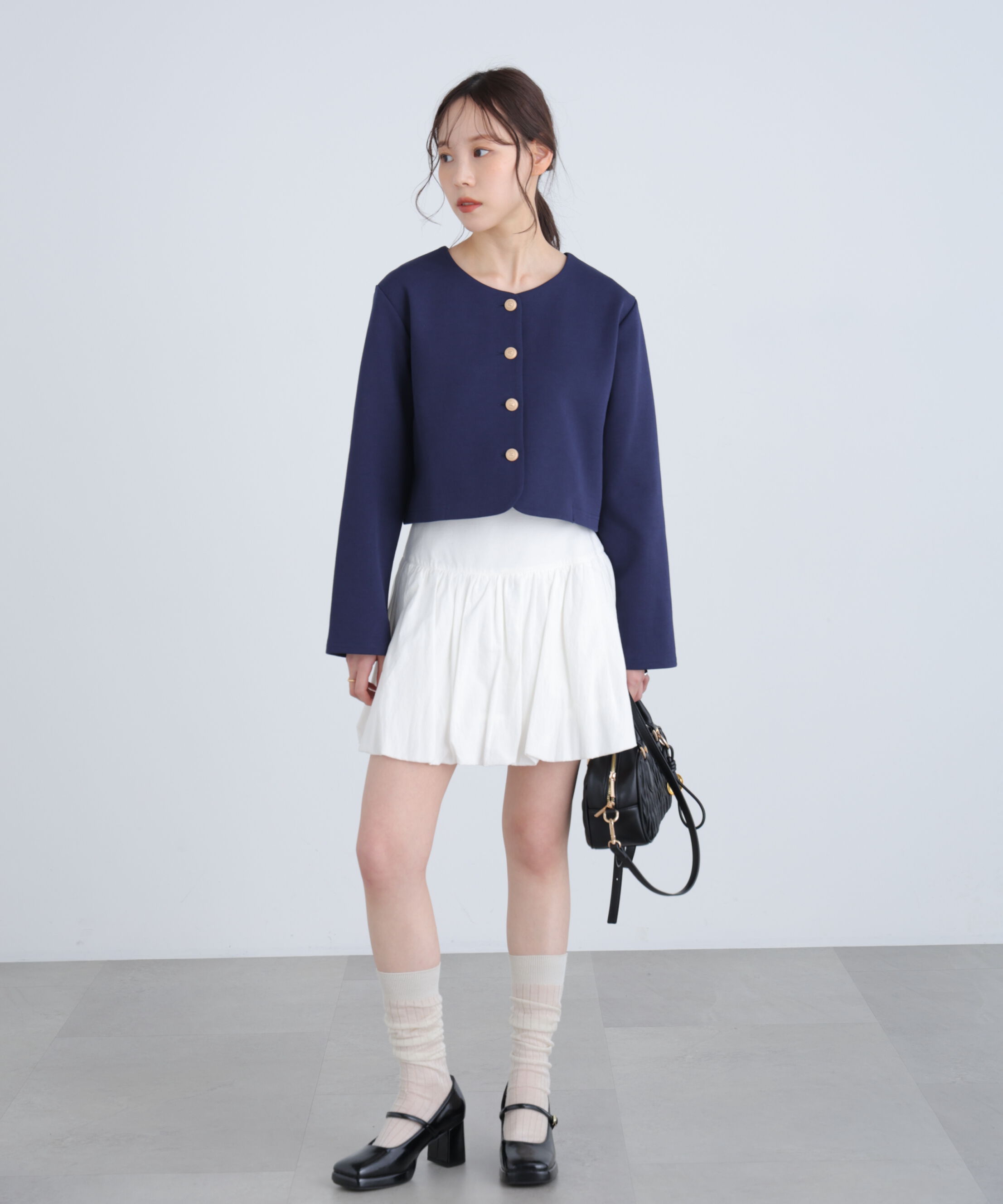  「金ボタンノーカラージャケット」|ブルゾン・スタジャン|