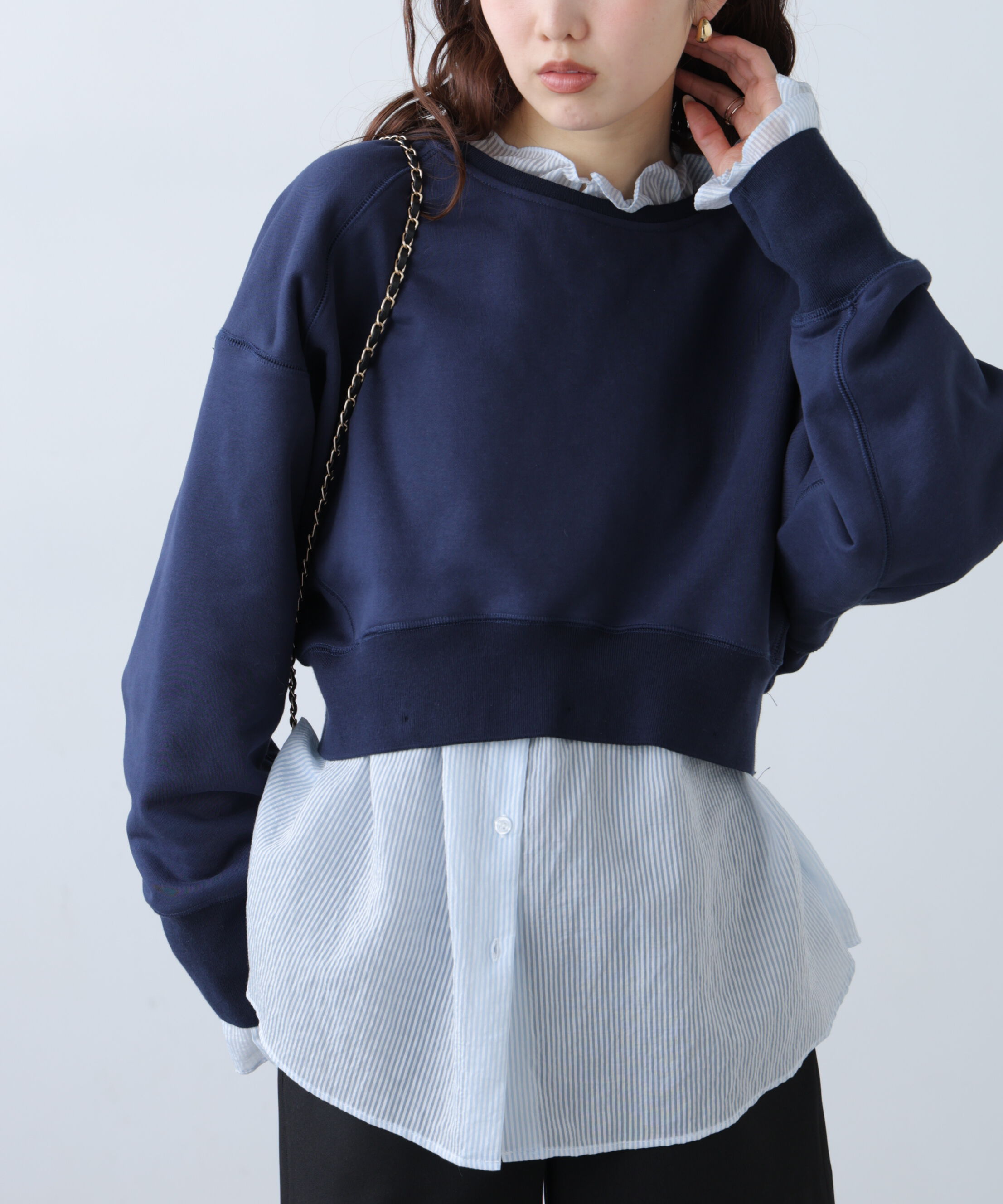  「フリルドッキングスウェット」|Tシャツ・カットソー|