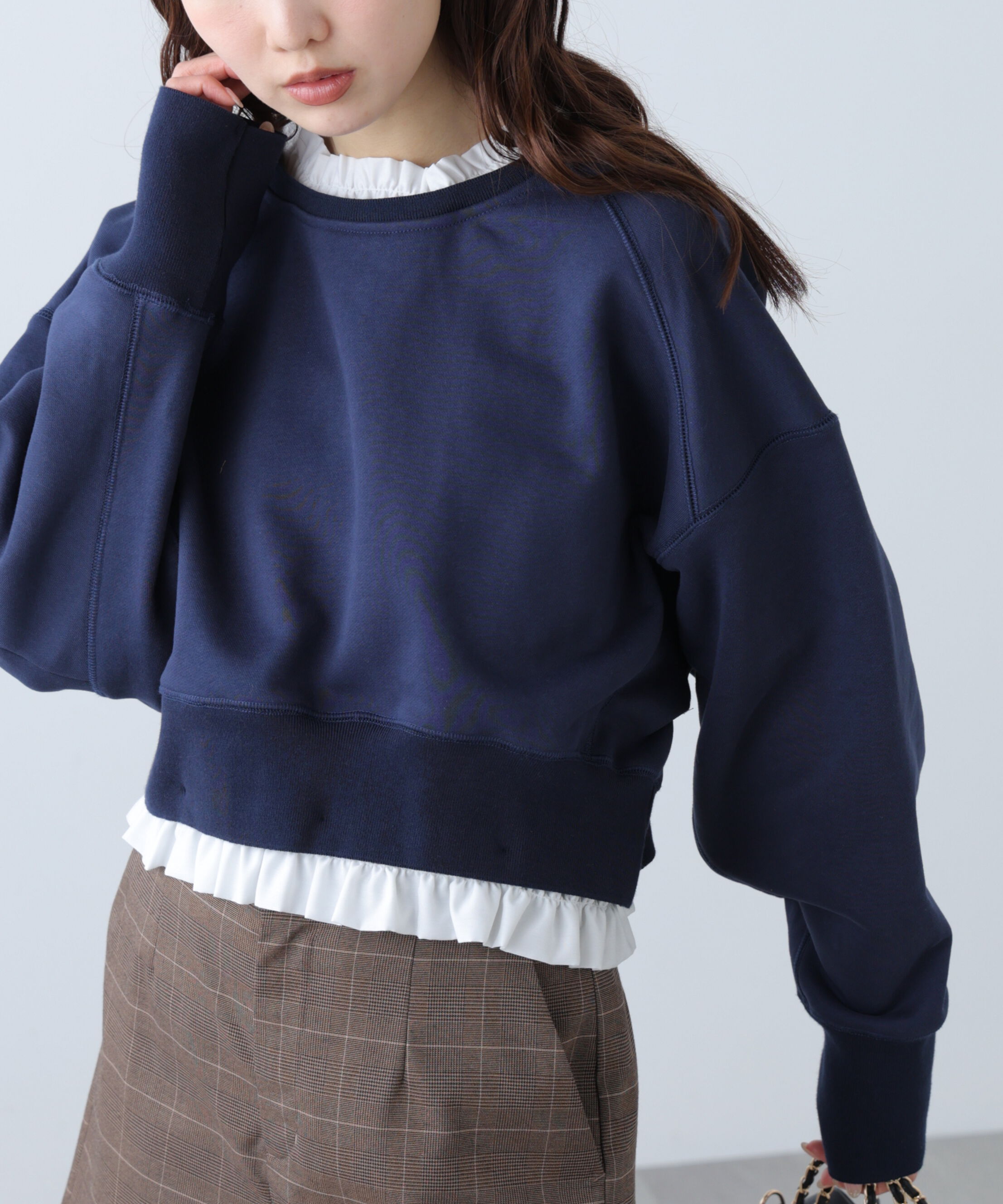  「フリルドッキングスウェット」|Tシャツ・カットソー|