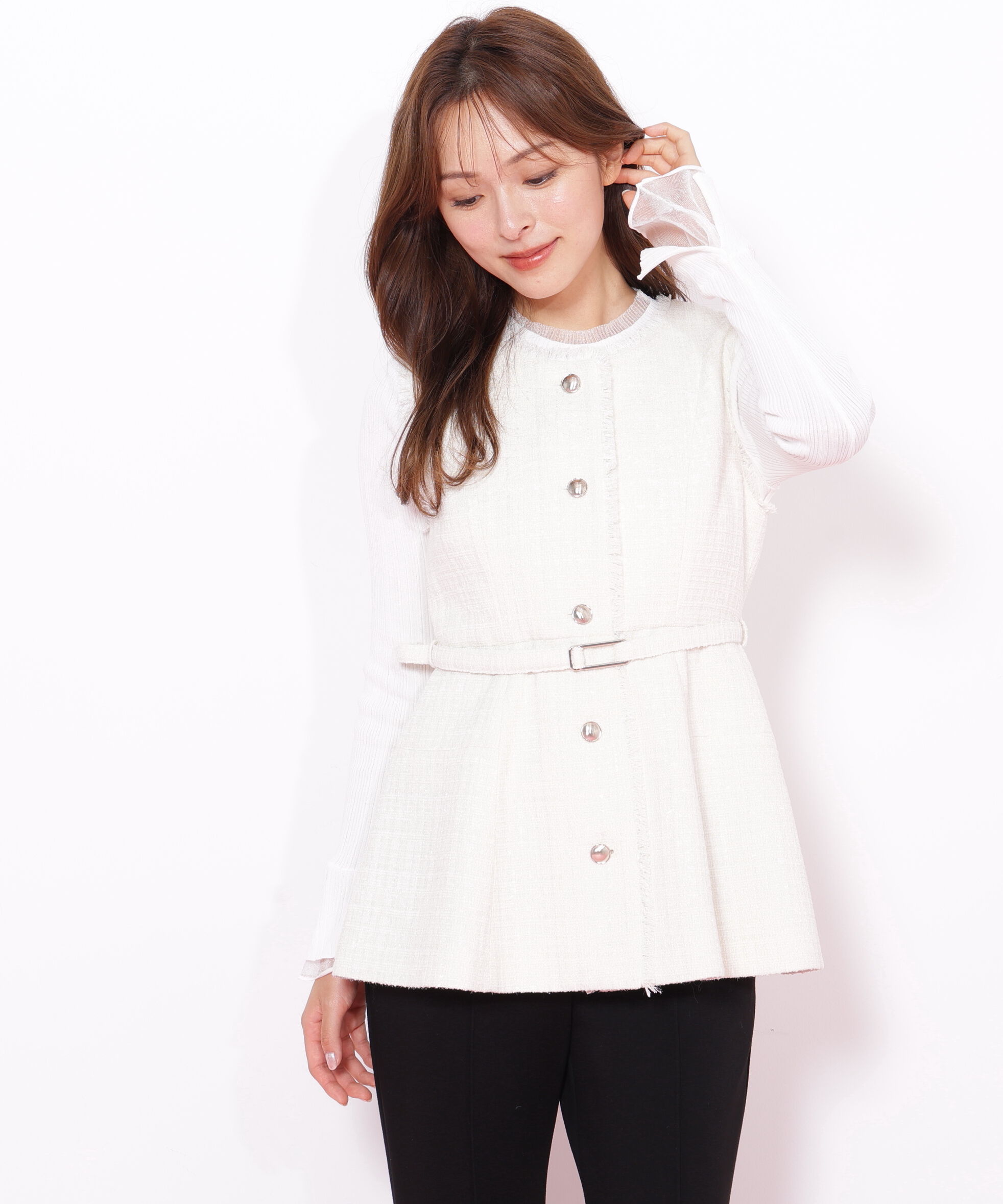  「ツイードペプラムジレ」|その他|