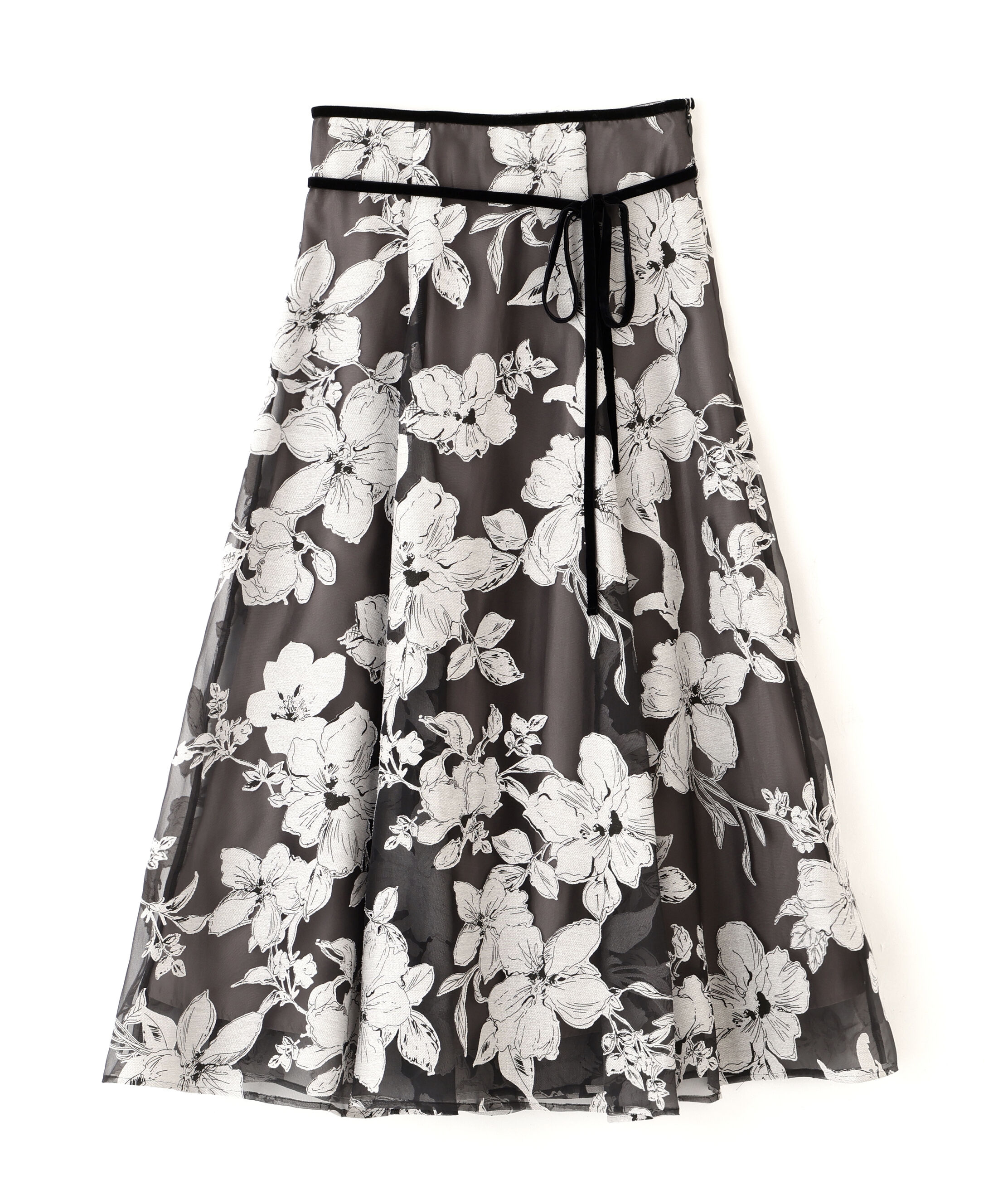  「ベロアリボンオパールフラワースカート」|スカート|