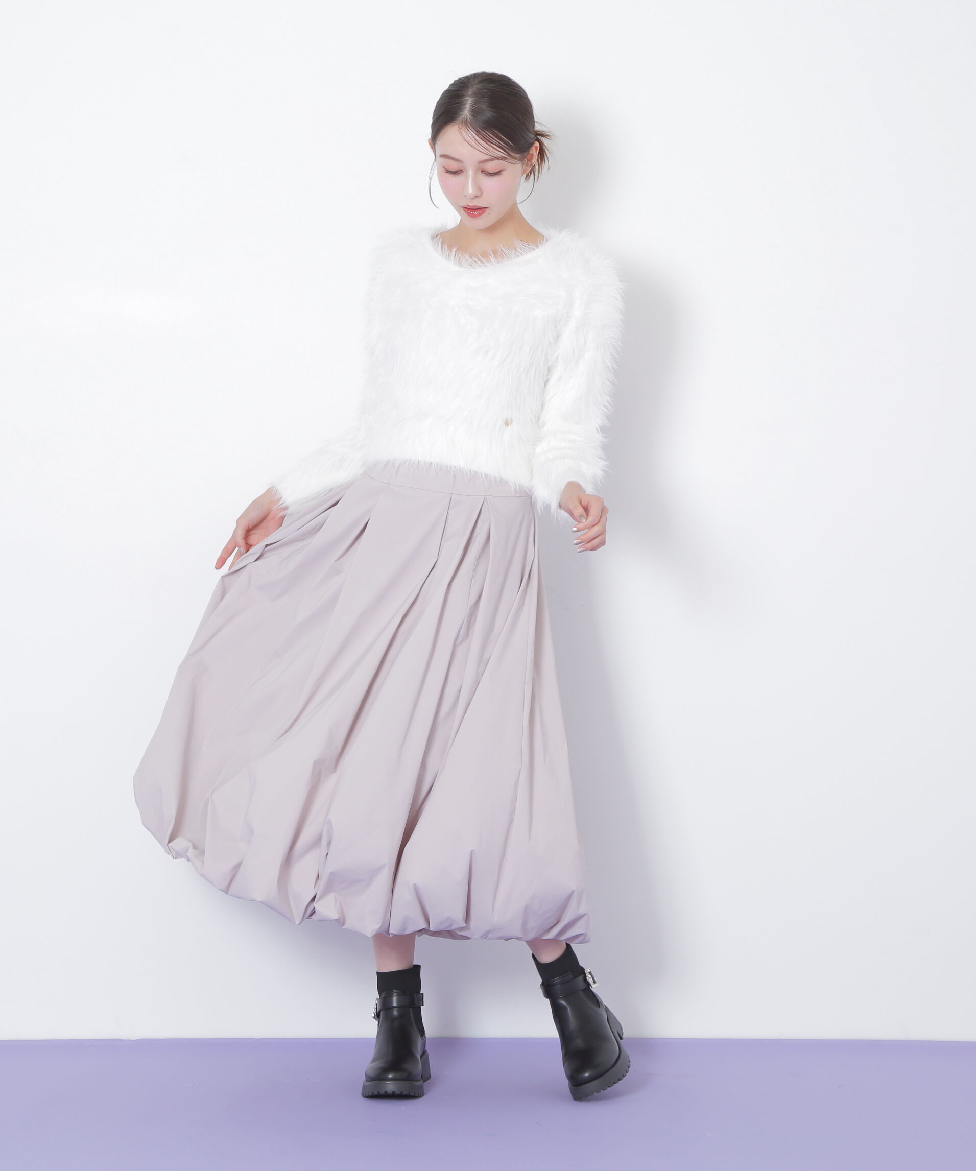  「起毛ロングシャギーニット」|ニット・セーター|