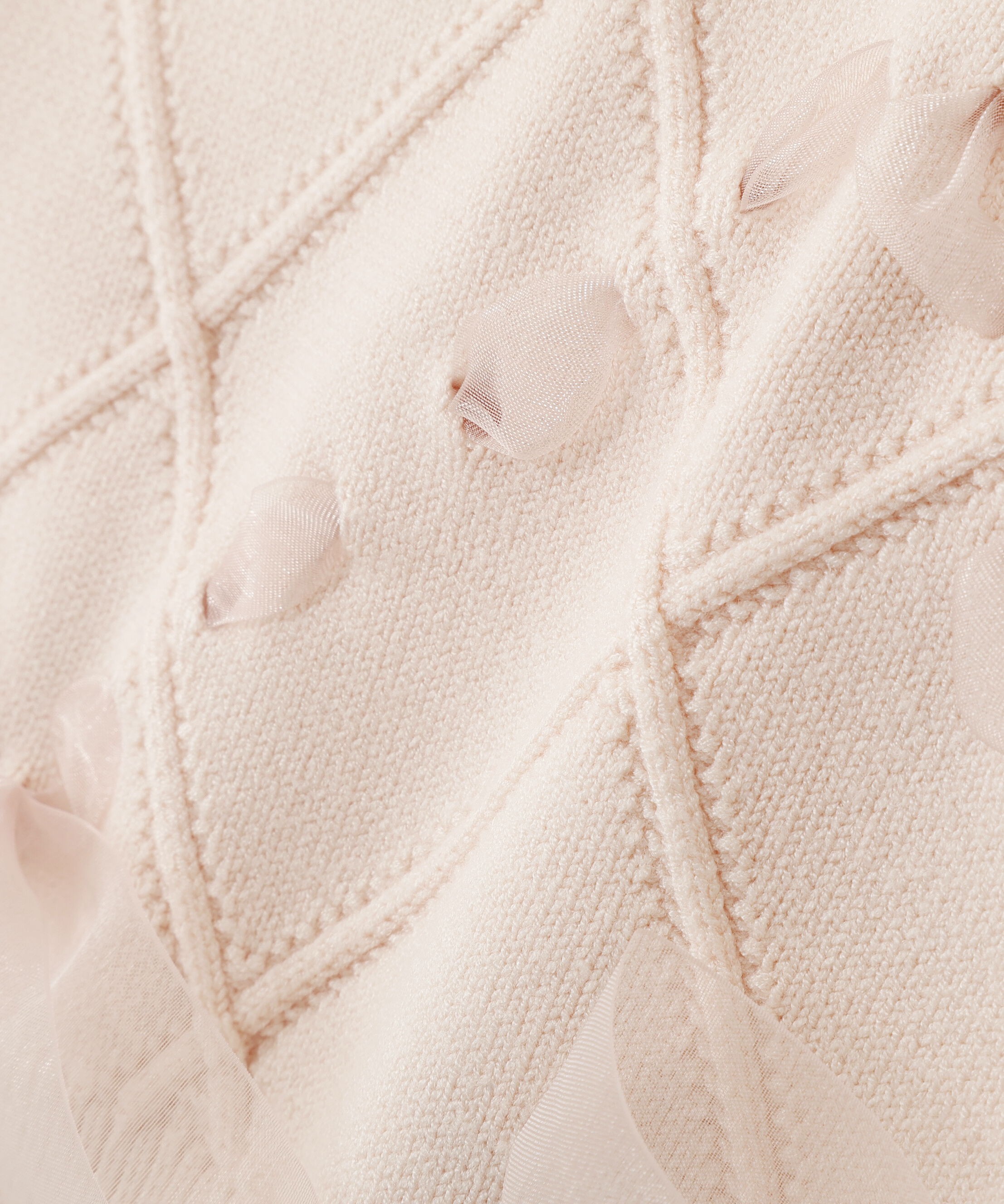  「ダイヤ柄リボンニット」|ニット・セーター|