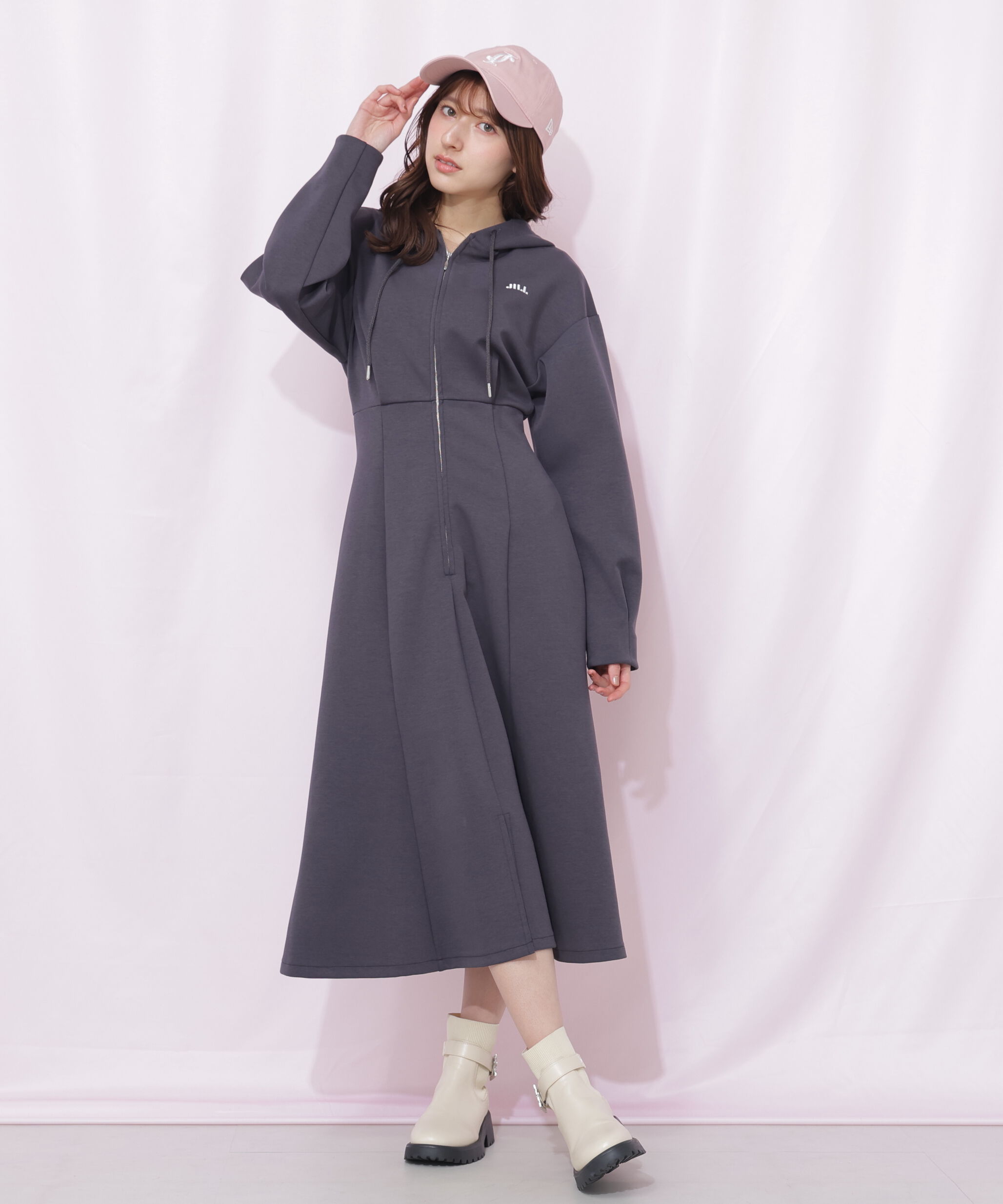  「ダイバーフーディーロングワンピース」|ワンピース|