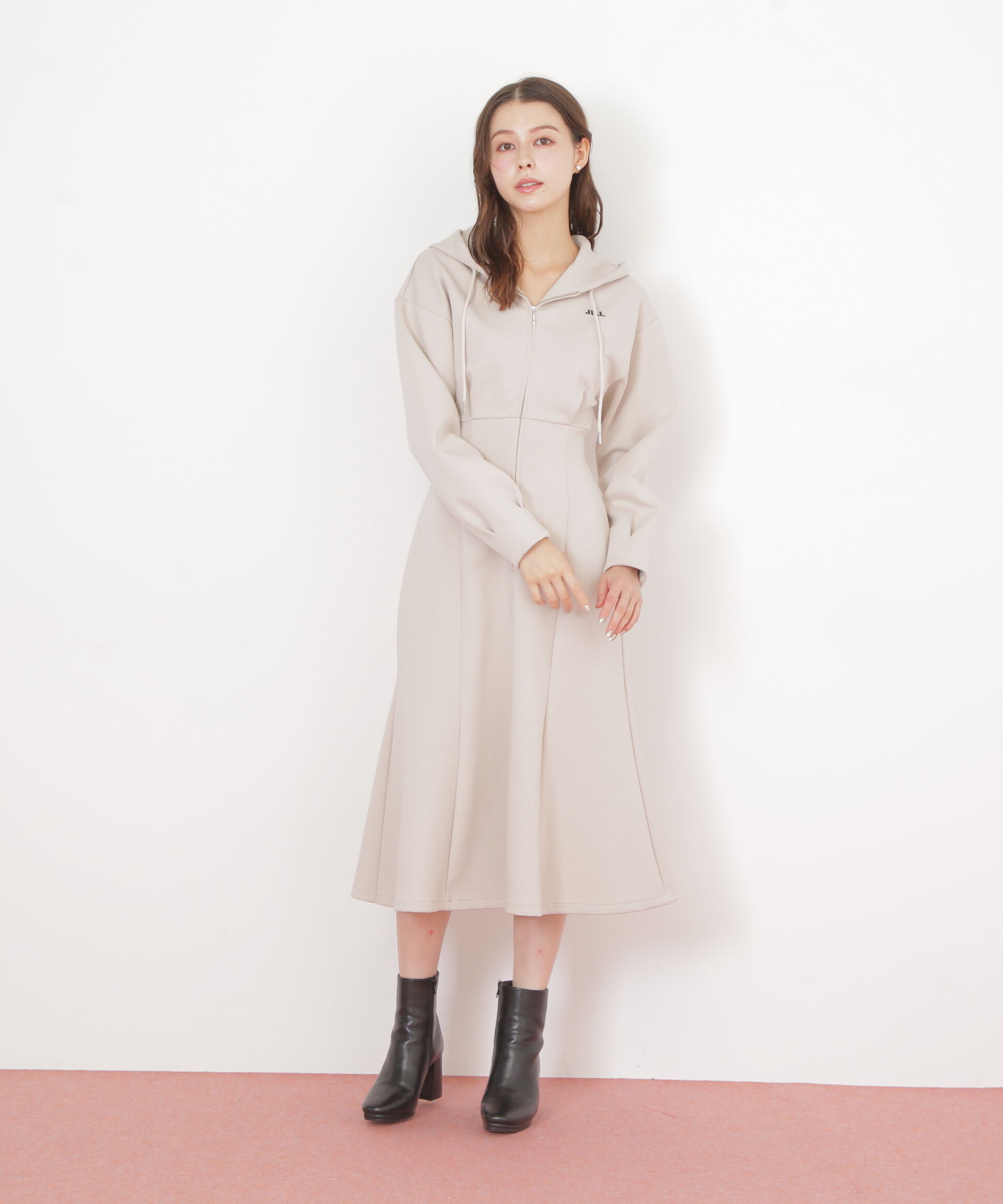  「ダイバーフーディーロングワンピース」|ワンピース|