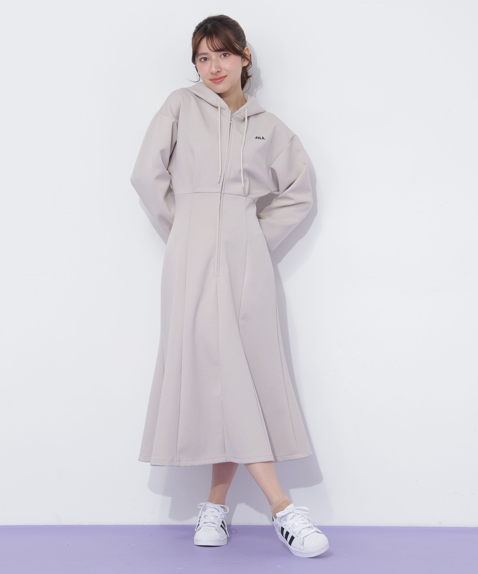  「ダイバーフーディーロングワンピース」|ワンピース|