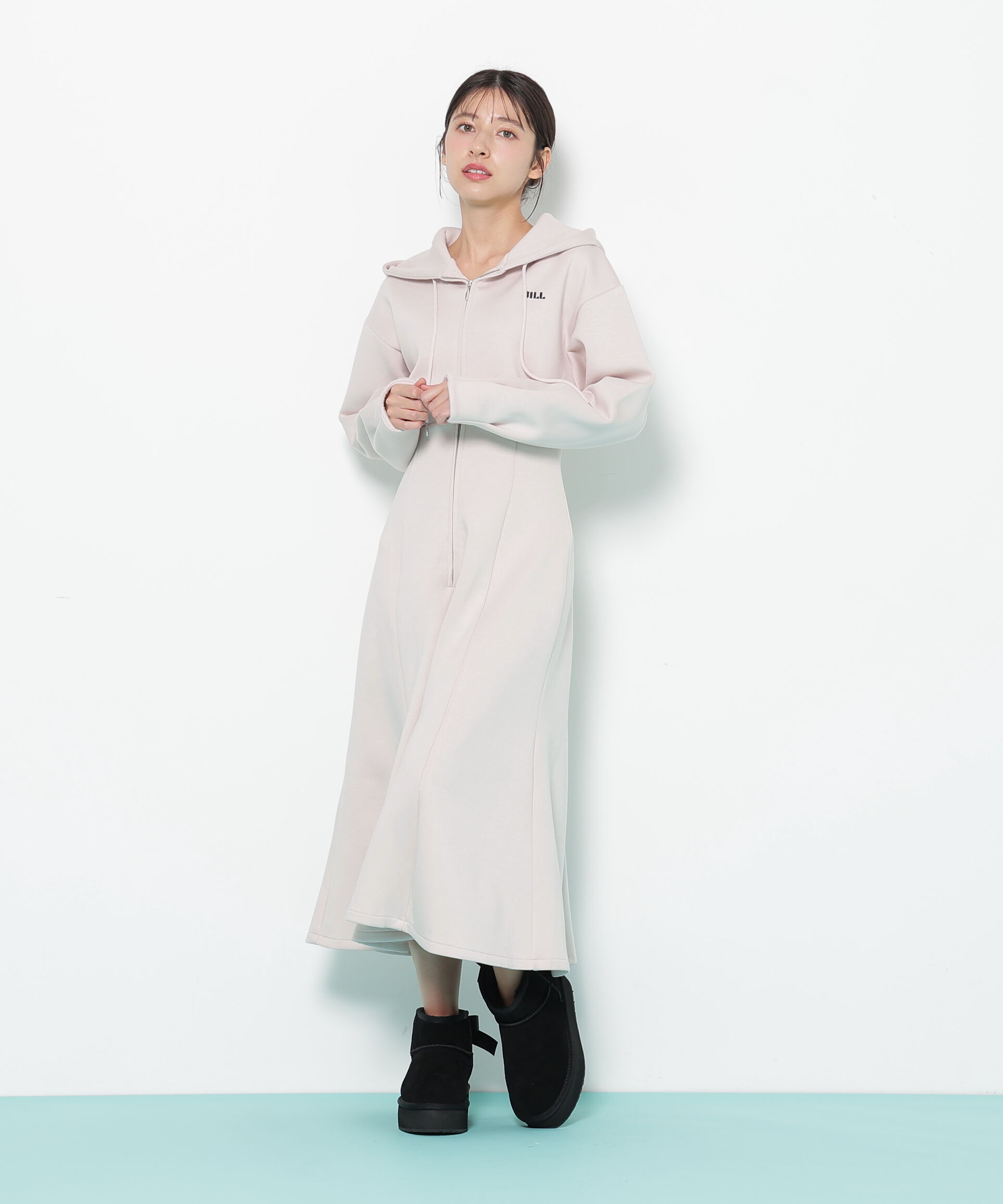  「ダイバーフーディーロングワンピース」|ワンピース|