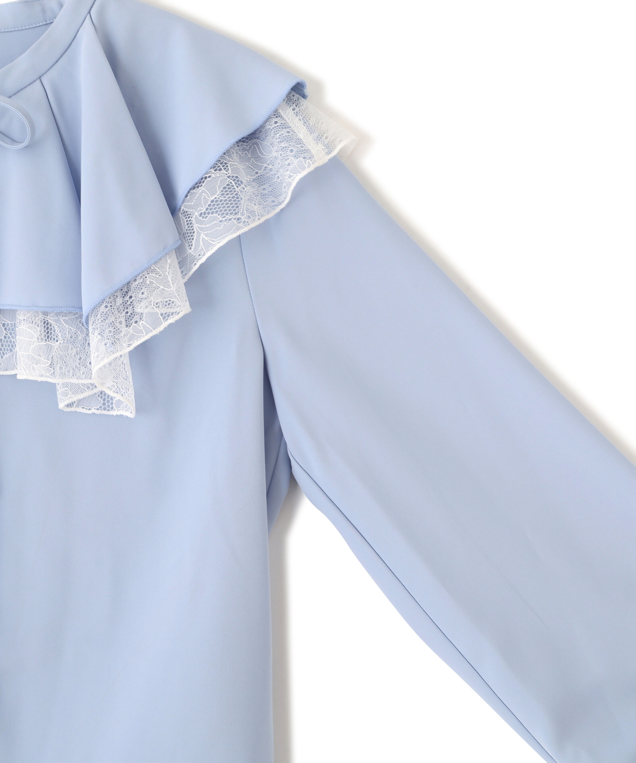  「ビッグカラーレースレイヤードブラウス」|シャツ・ブラウス|