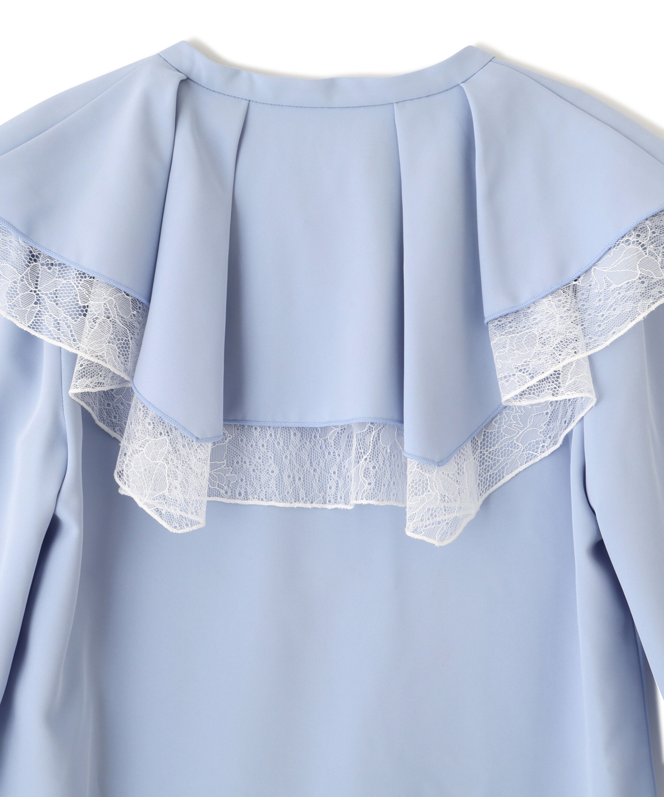  「ビッグカラーレースレイヤードブラウス」|シャツ・ブラウス|