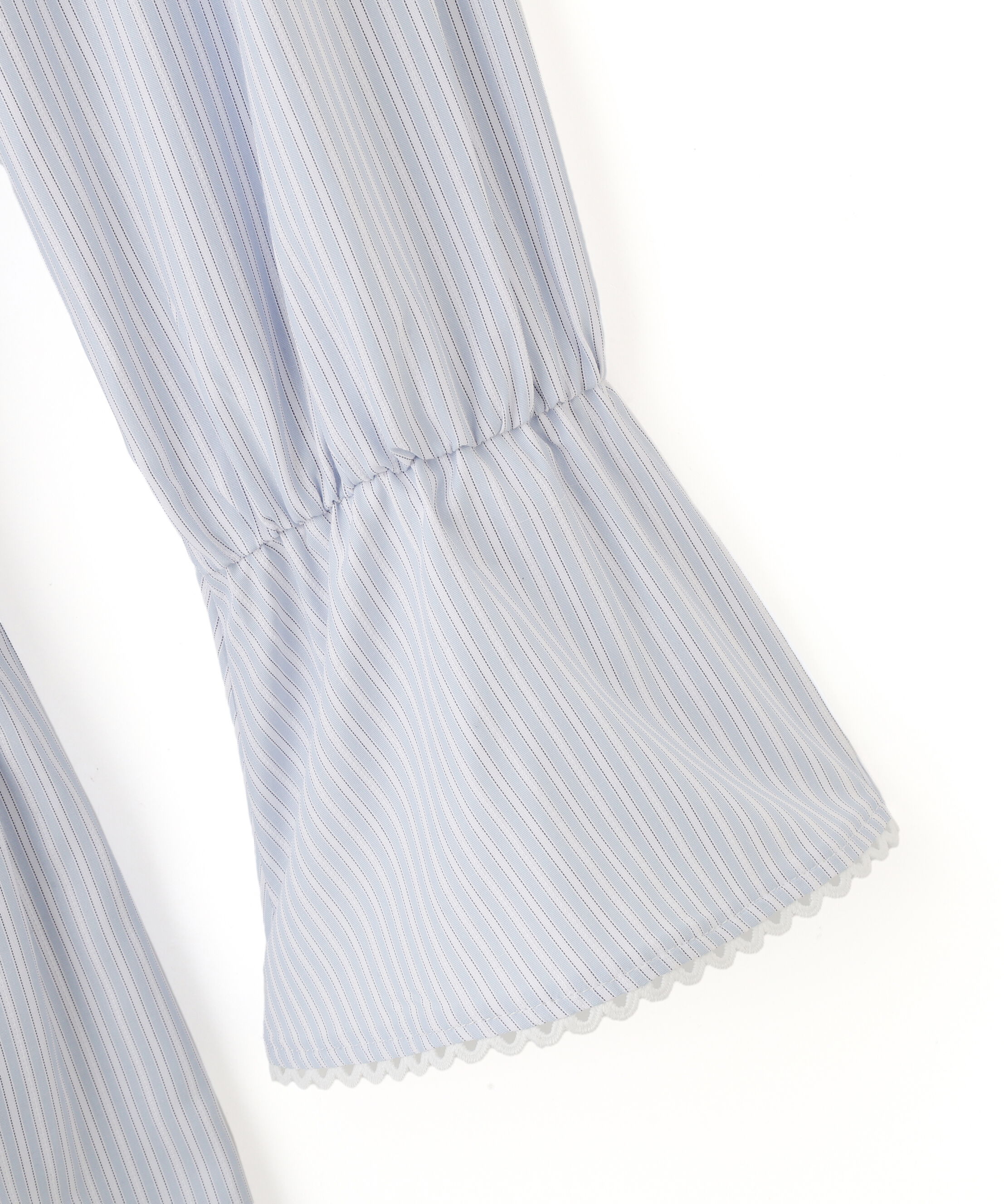  「ストライプレースミニワンピース」|ワンピース|