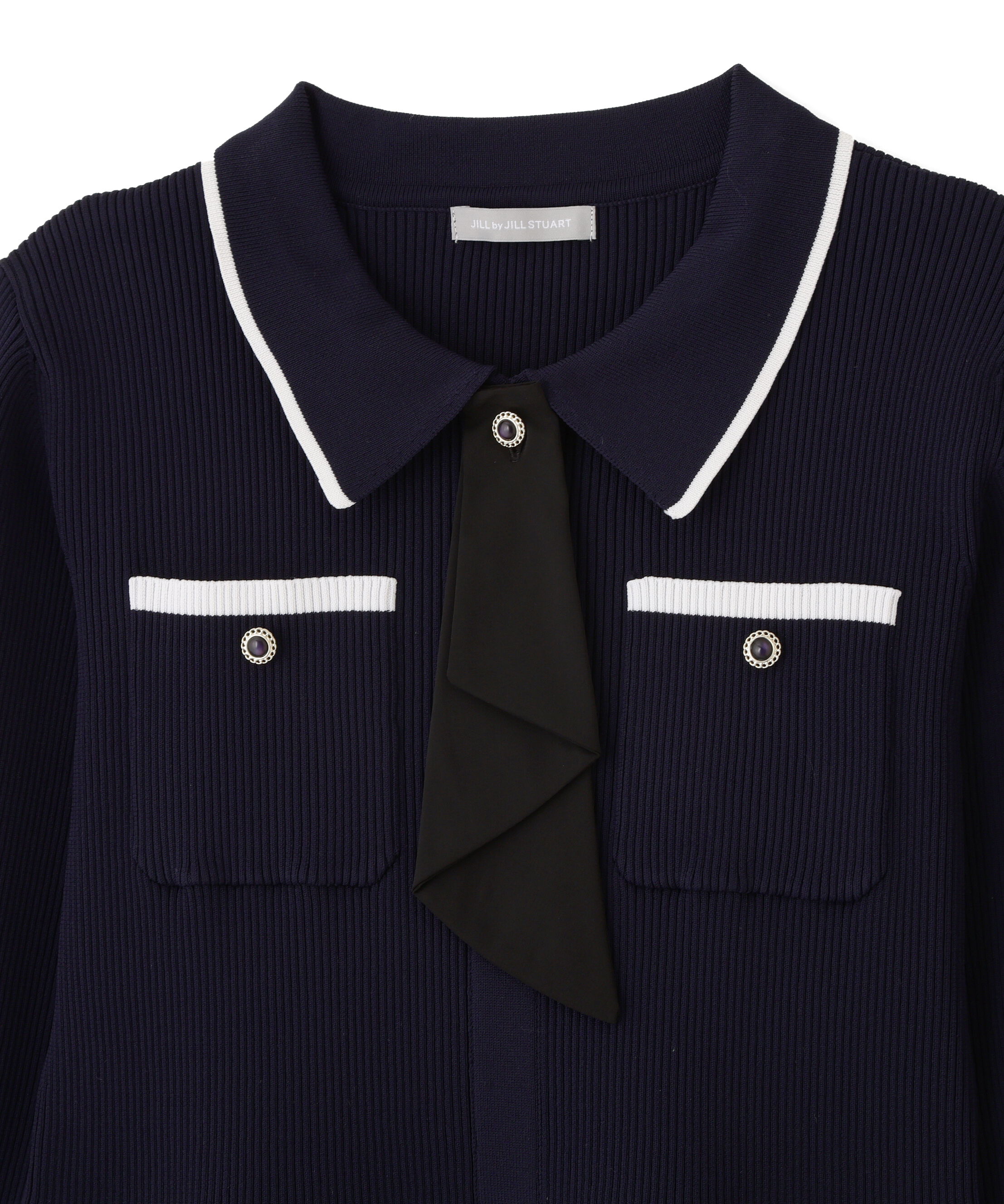  「タイ付きニットワンピース」|ワンピース|