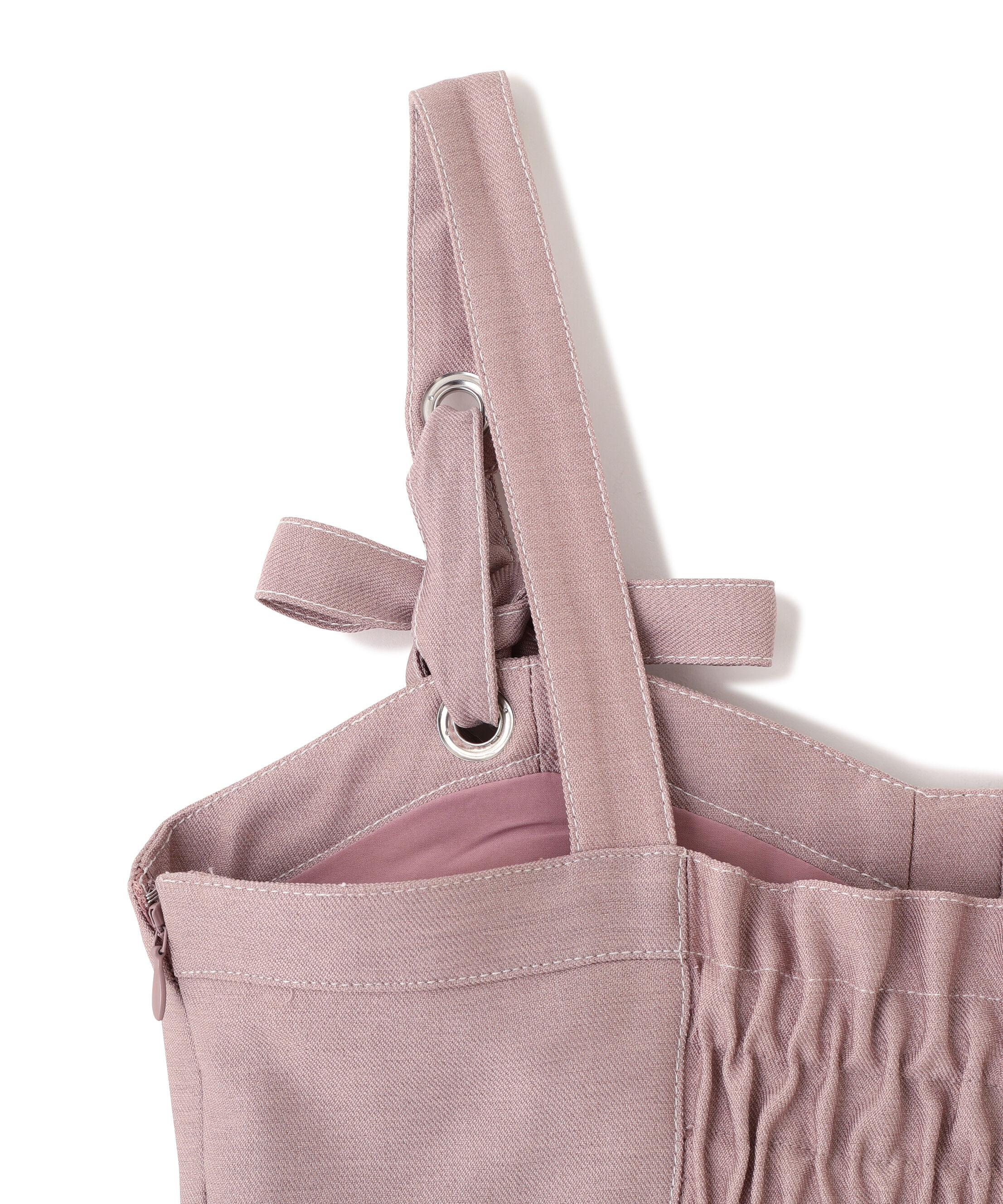  「デニムライク配色ステッチビスチェジャンスカ」|ワンピース|