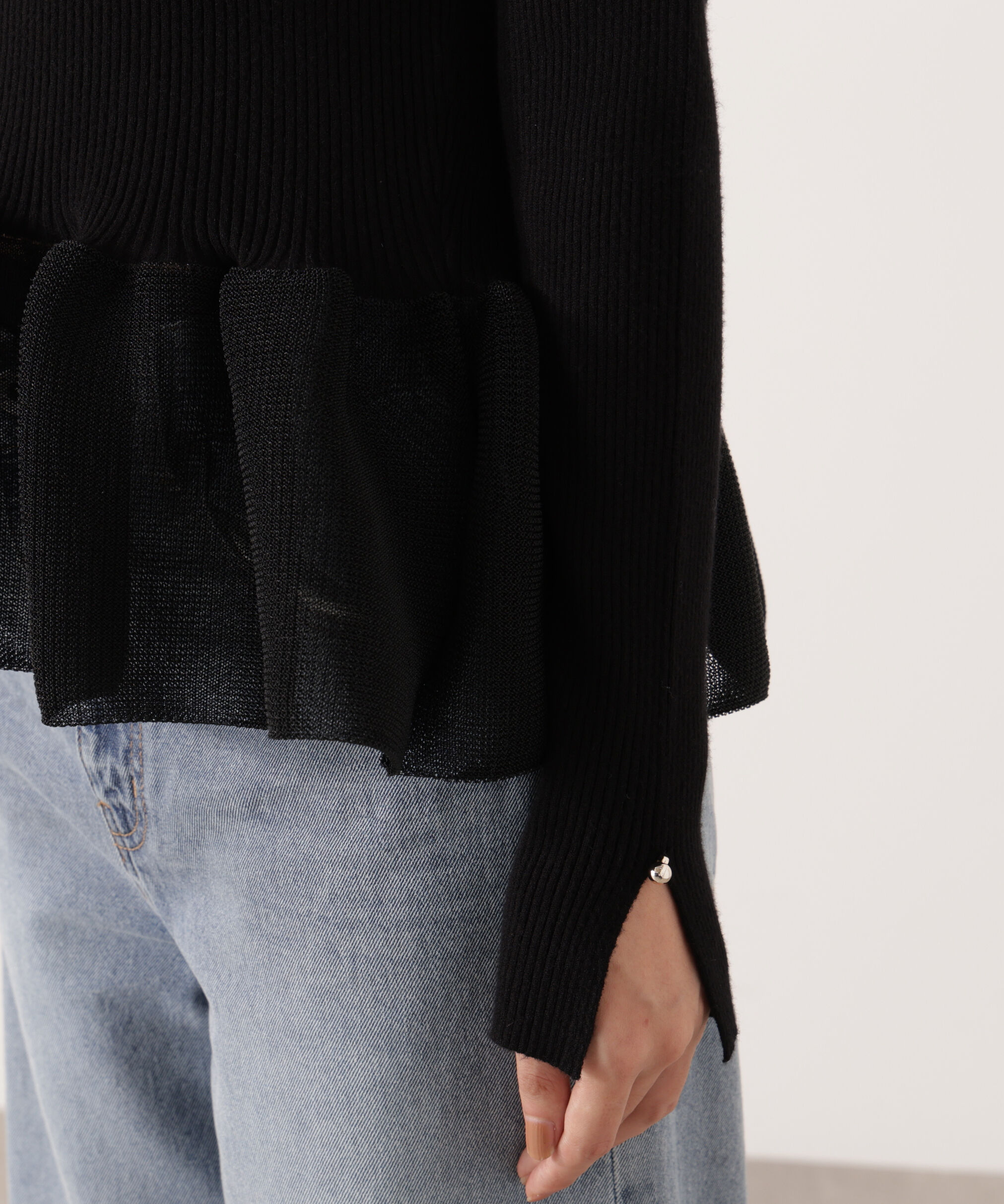 PROPORTION BODY DRESSING「＜ウォッシャブル＞ペプラムリブニット 25AW」|ニット・セーター|