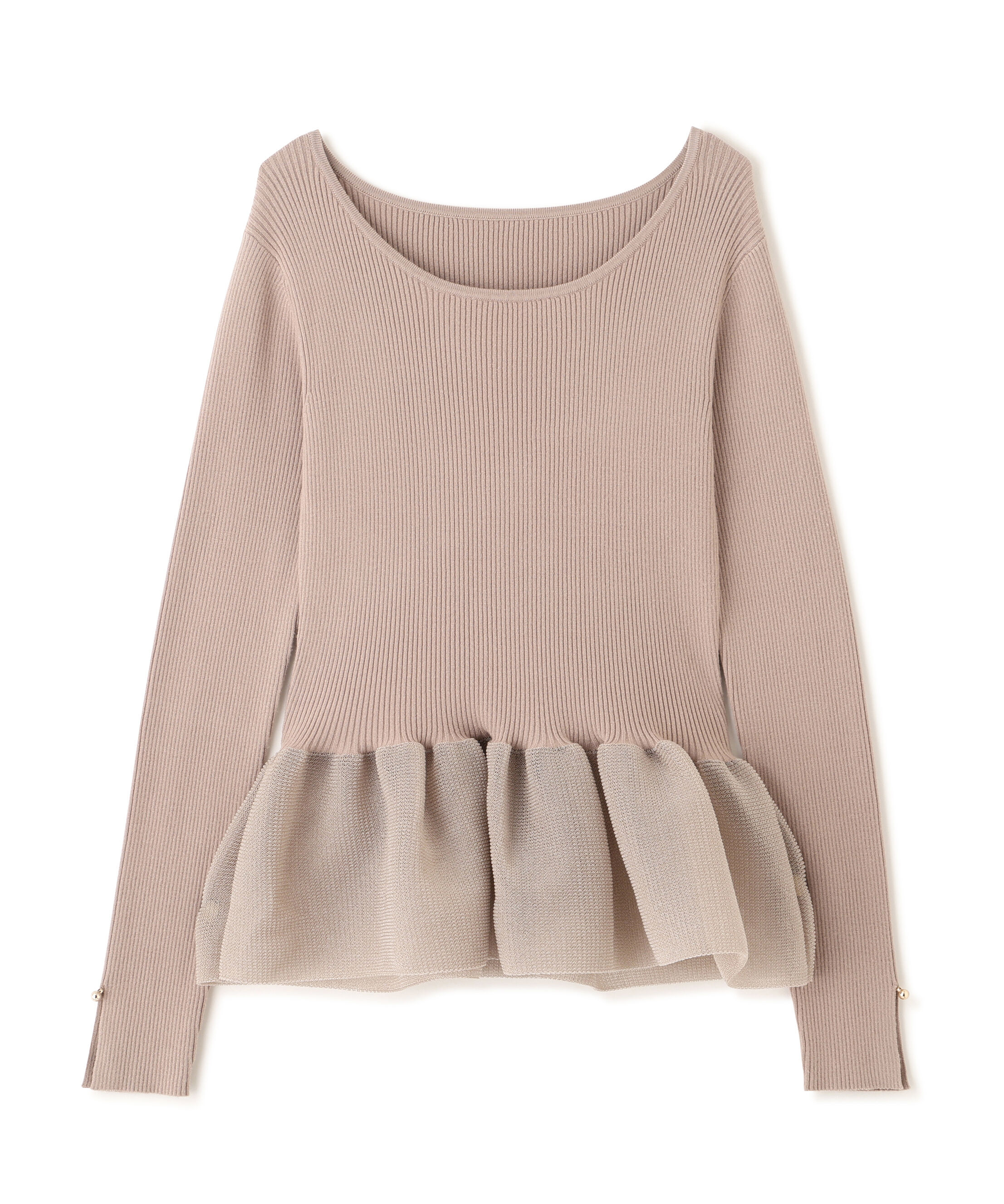 PROPORTION BODY DRESSING「＜ウォッシャブル＞ペプラムリブニット 25AW」|ニット・セーター|