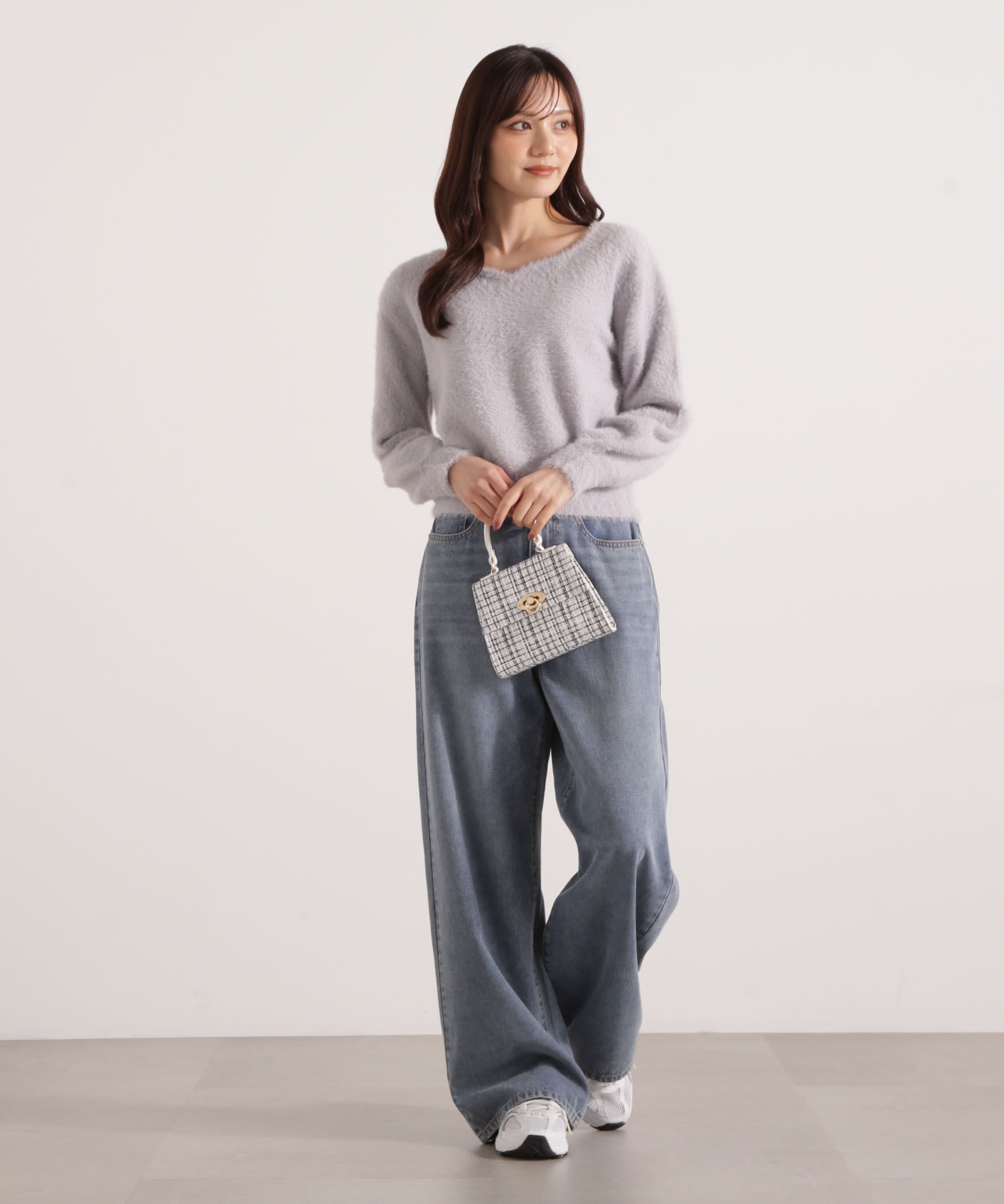 PROPORTION BODY DRESSING「ミニシャギーハートネックニット 25AW」|ニット・セーター|